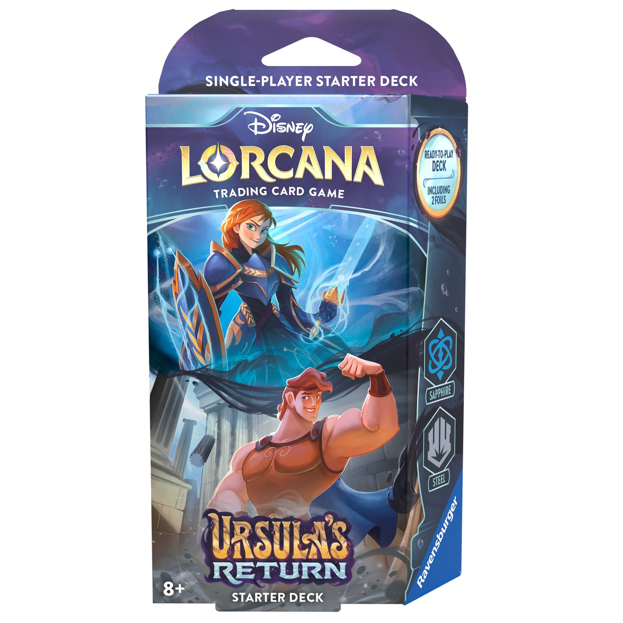 Hot! Disney Lorcana TCG S4 Ursula's Return Starter Deck - Sapphire & Steel