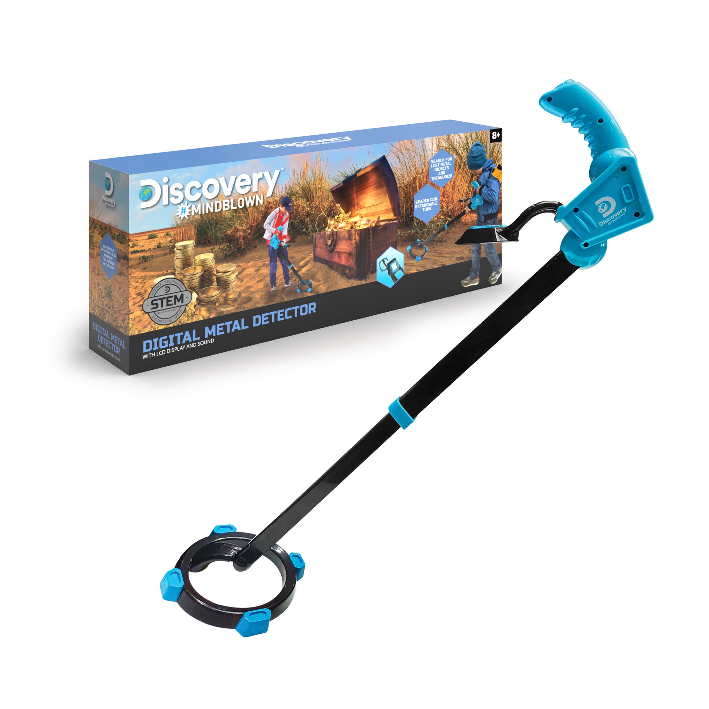 Hot Sale! Discovery Mindblown Foldable Digital Metal Detector for Young Explorers