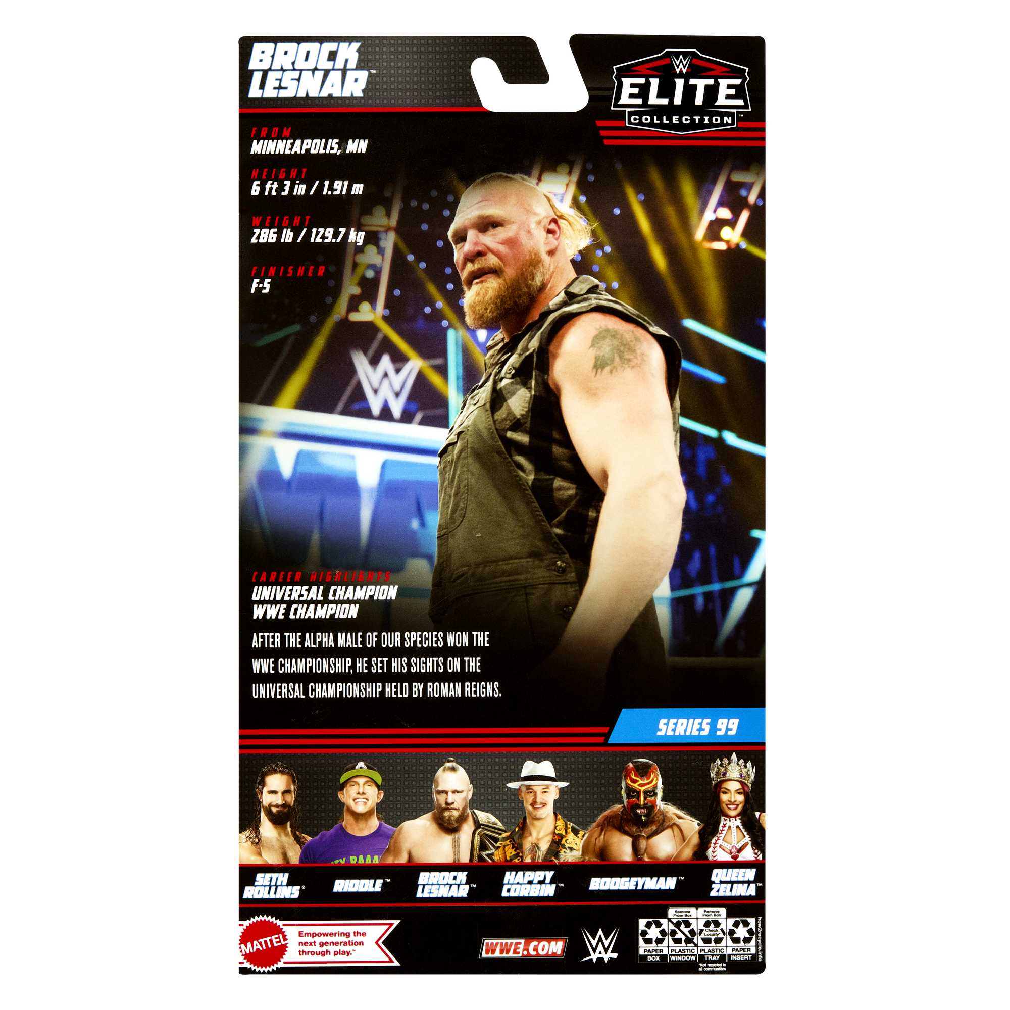 WWE Elite Series 99 Action Figure - 6-Inch Brock Lesnar