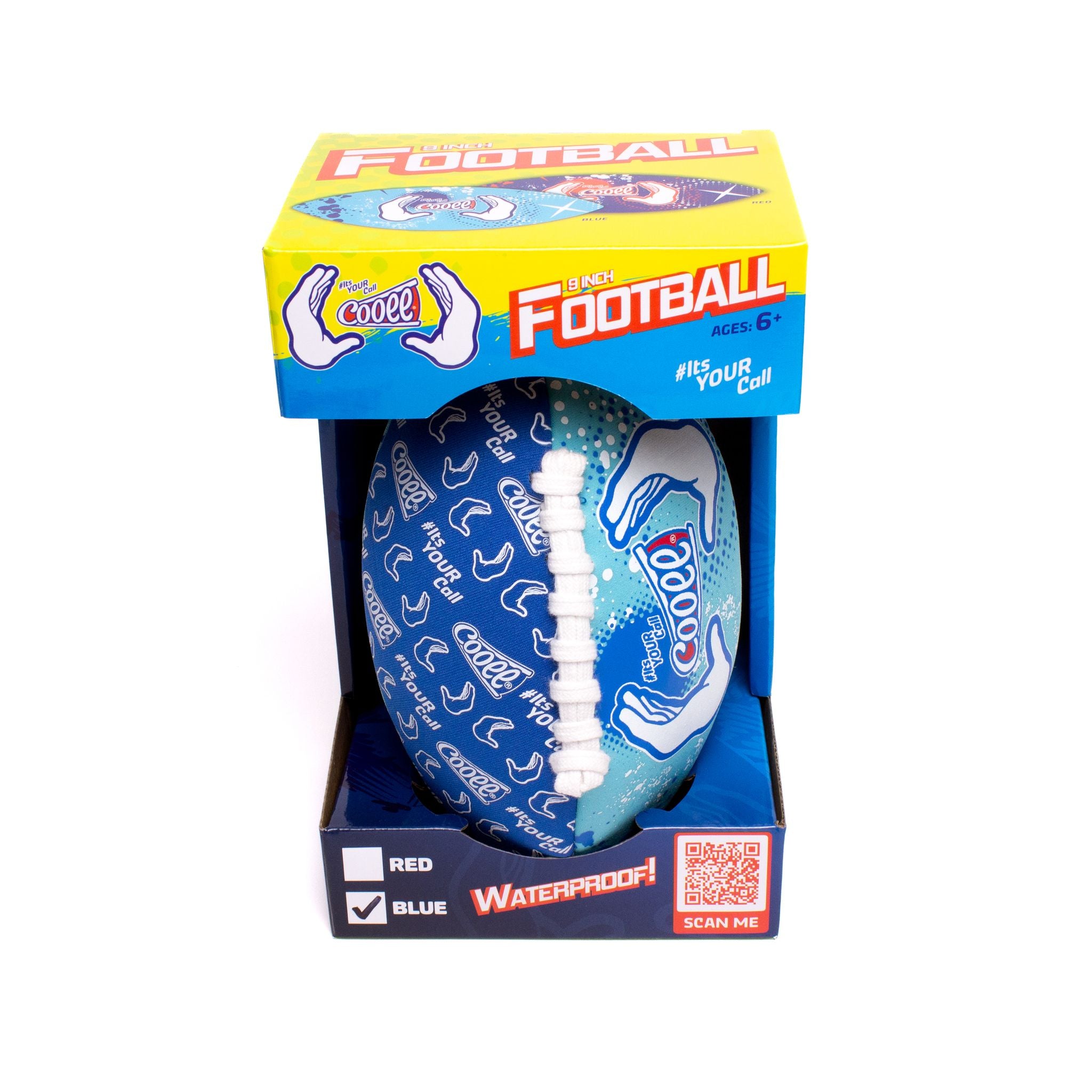 Great Deal! 9-Inch Blue Cooee Neoprene Football for Kids and All Ages