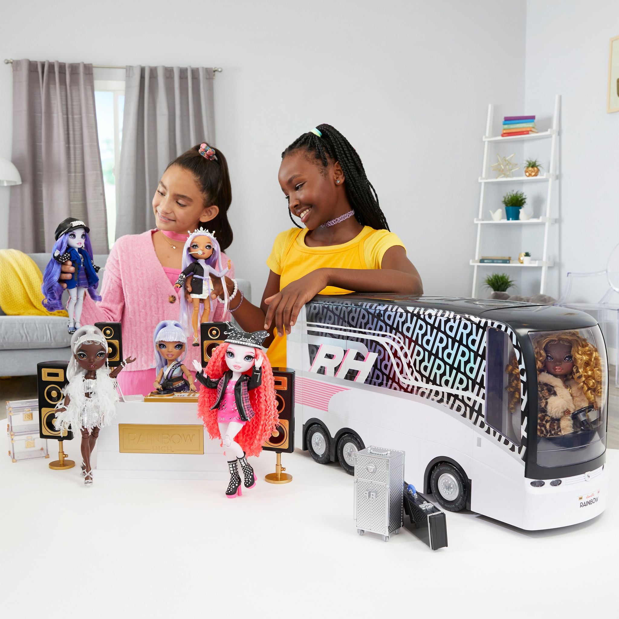 Hot Deal! Rainbow High Rainbow Vision Tour Bus & Stage Playset for Kids' Imaginative Play