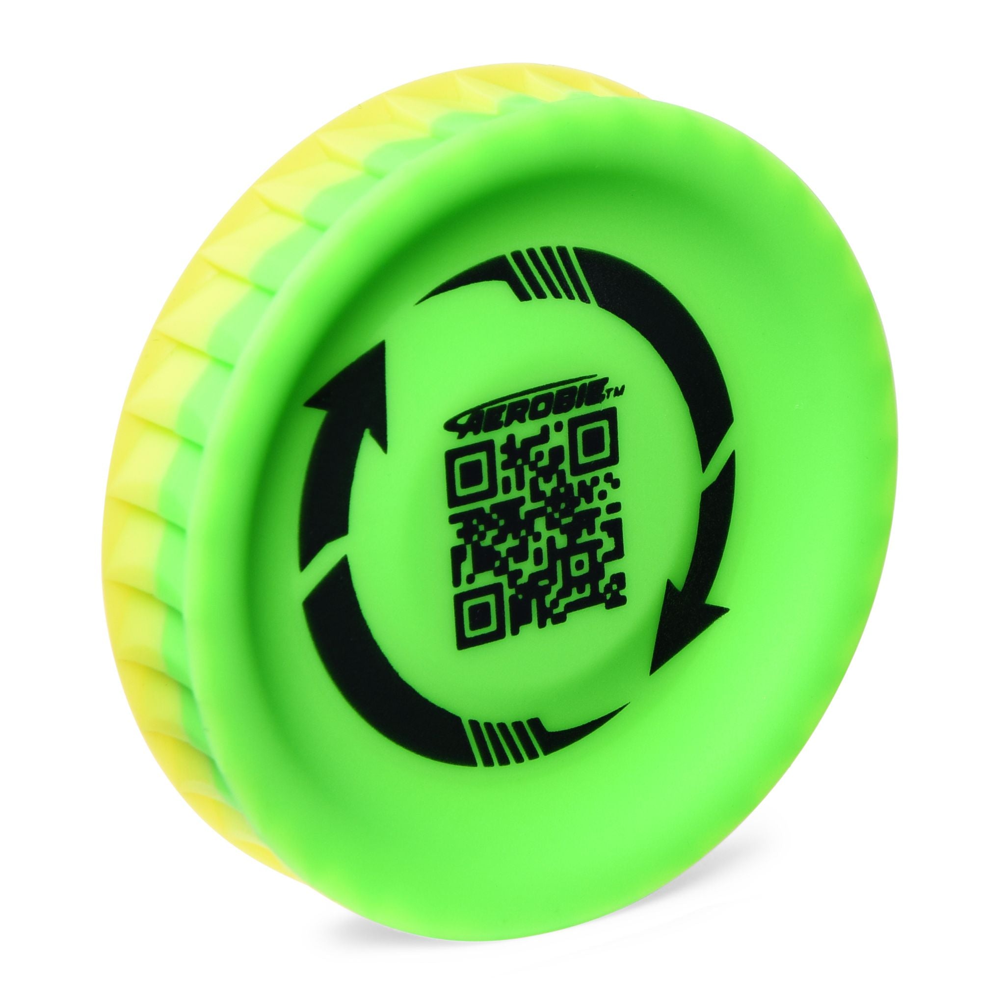 Aerobie Pro Lite Mini Throwing Disc - Green & Yellow, Fly Up to 200 FT!