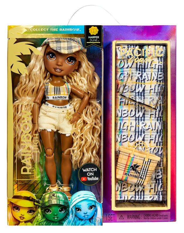 Hot Deal! Rainbow High Pacific Coast Fashion Doll - Harper Dune