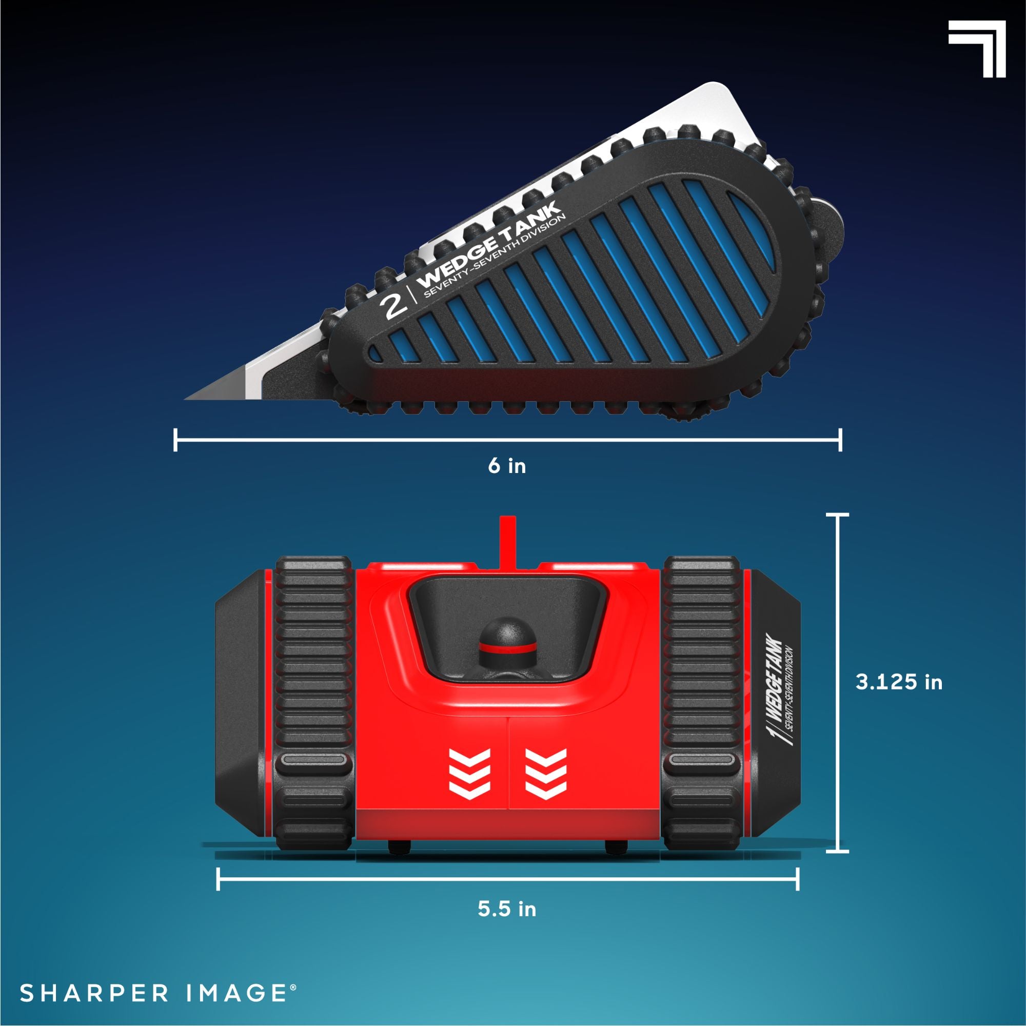 Sharper Image Remote Control Battle Wedge Tanks 2-Pack - Ideal for Tank-to-Tank Battles
