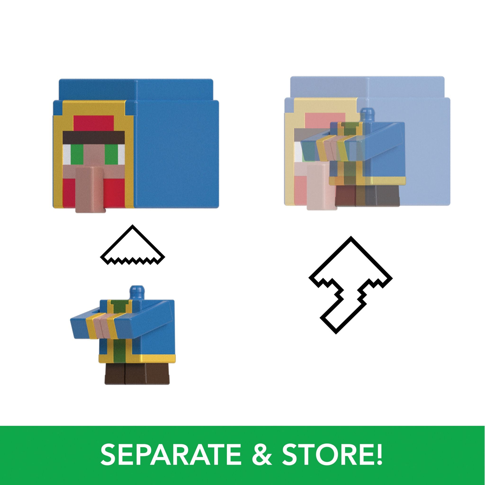 Miniature Minecraft Wandering Trader Mob Heads - Ideal for Fans