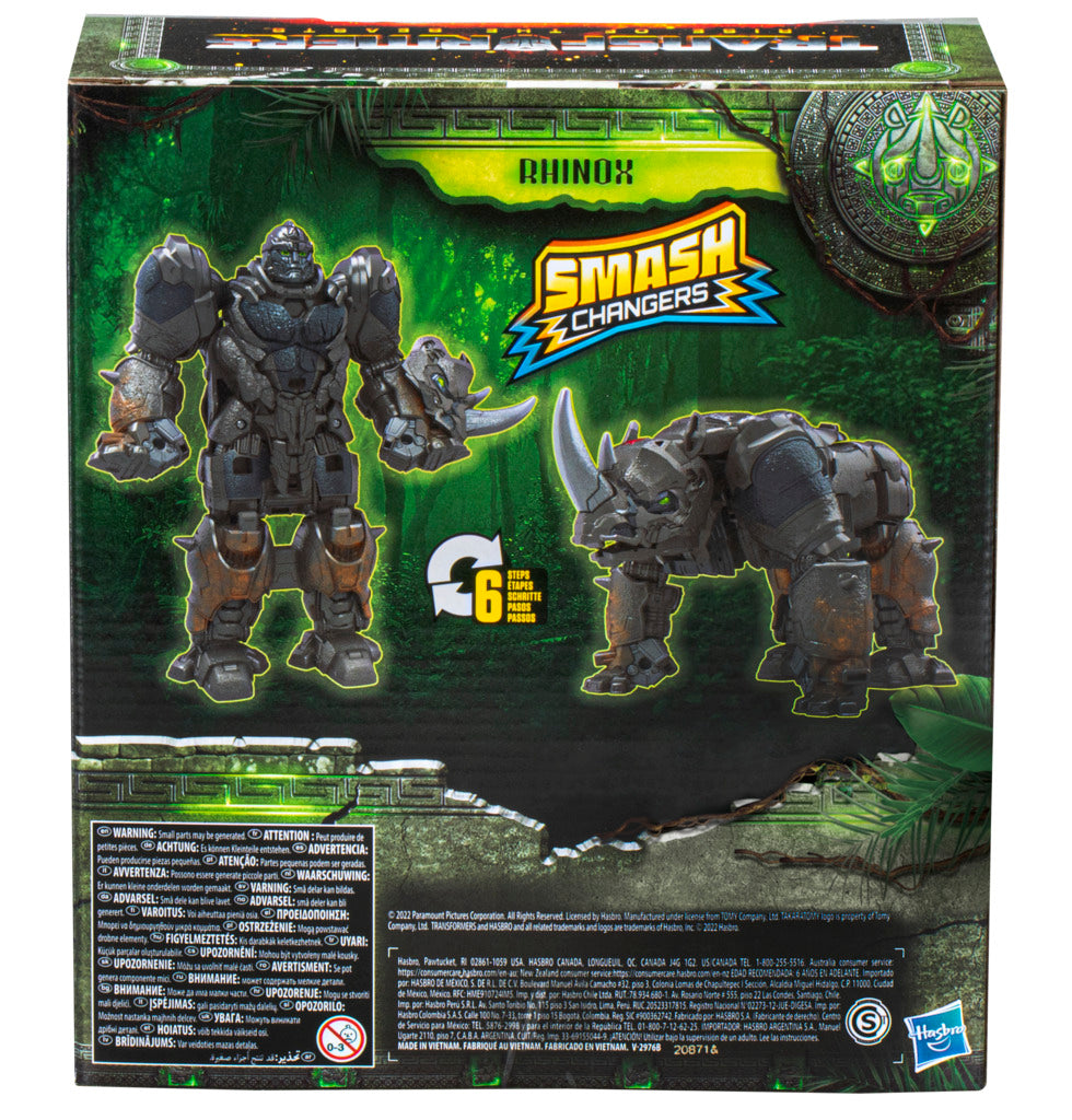 Hot Sale! Transformers Rise Of The Beasts Smash Changer Action Figure - Rhinox
