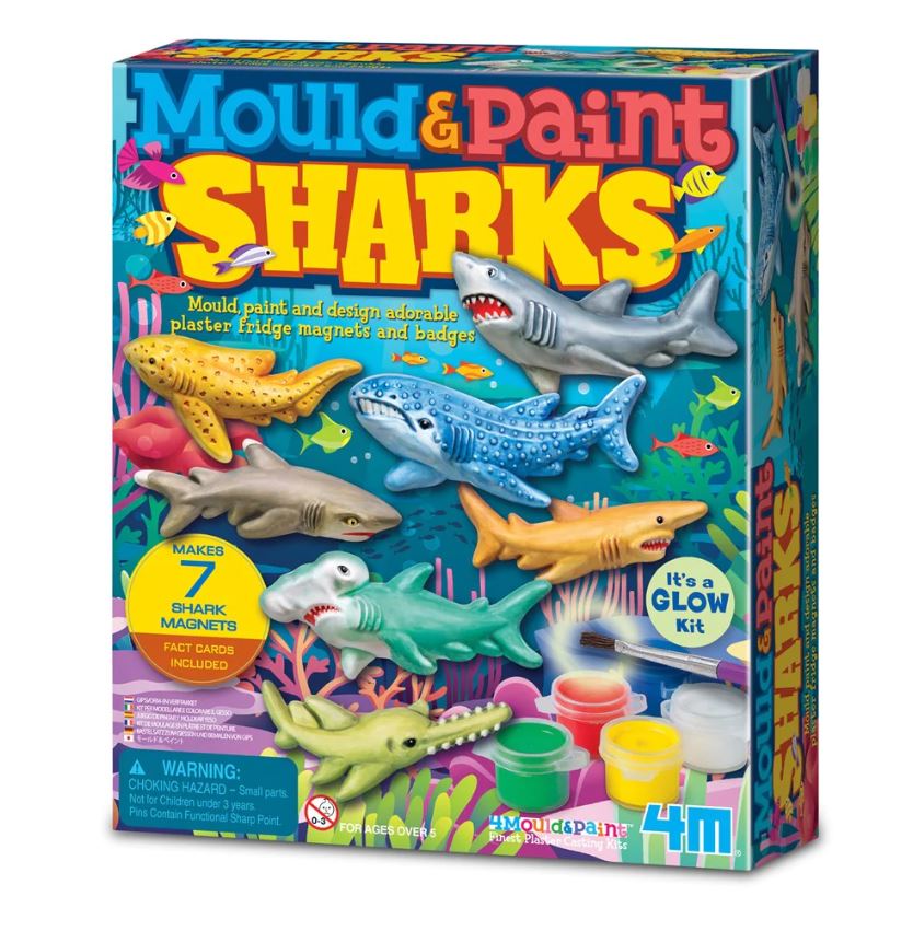 Hot Sale! 4M Moulding and Painting Set for Shark Plaster Fridge Magnets and Badges