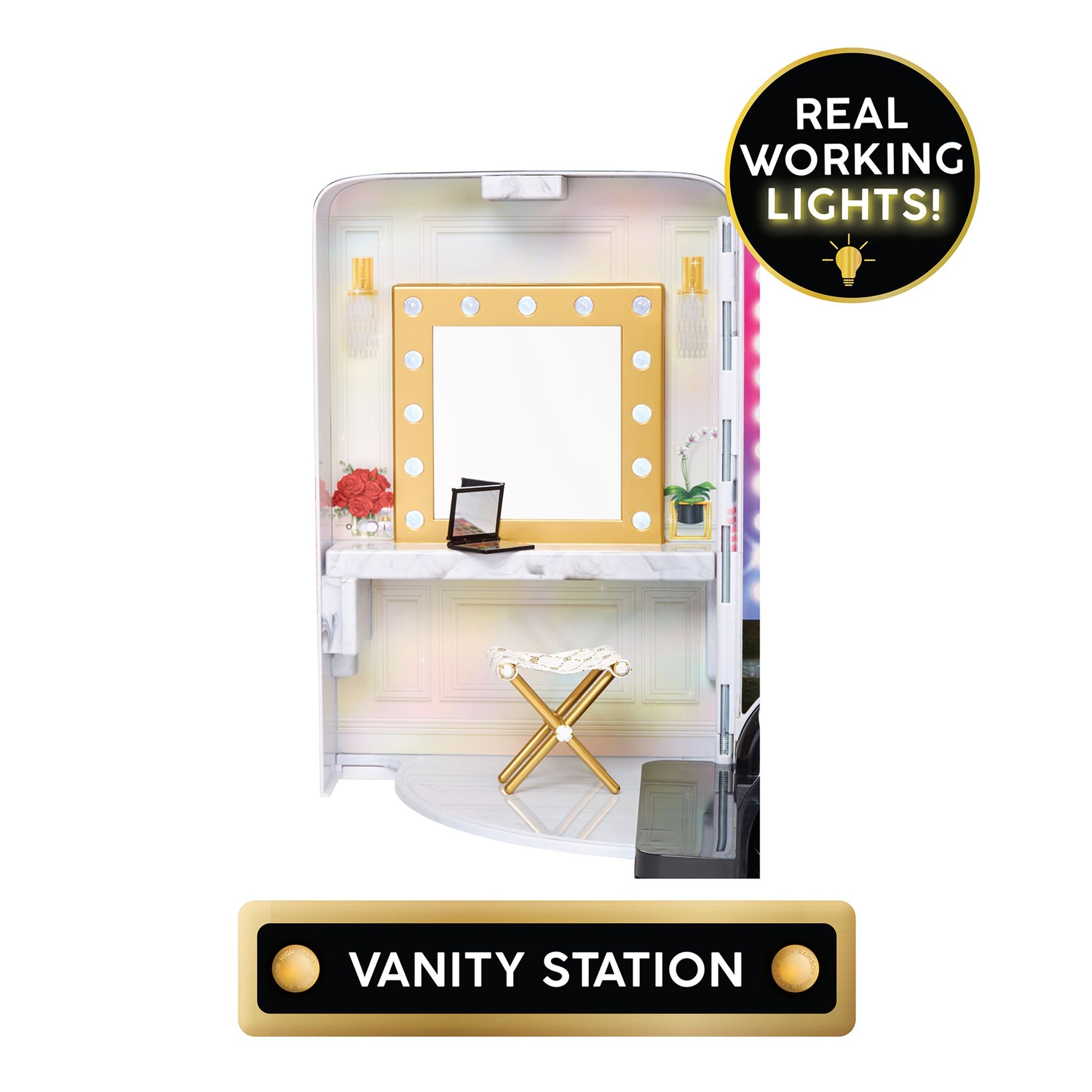 Hot Deal! Rainbow High Rainbow Vision Tour Bus & Stage Playset for Kids' Imaginative Play