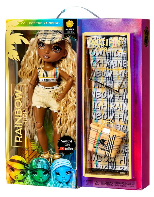 Hot Deal! Rainbow High Pacific Coast Fashion Doll - Harper Dune