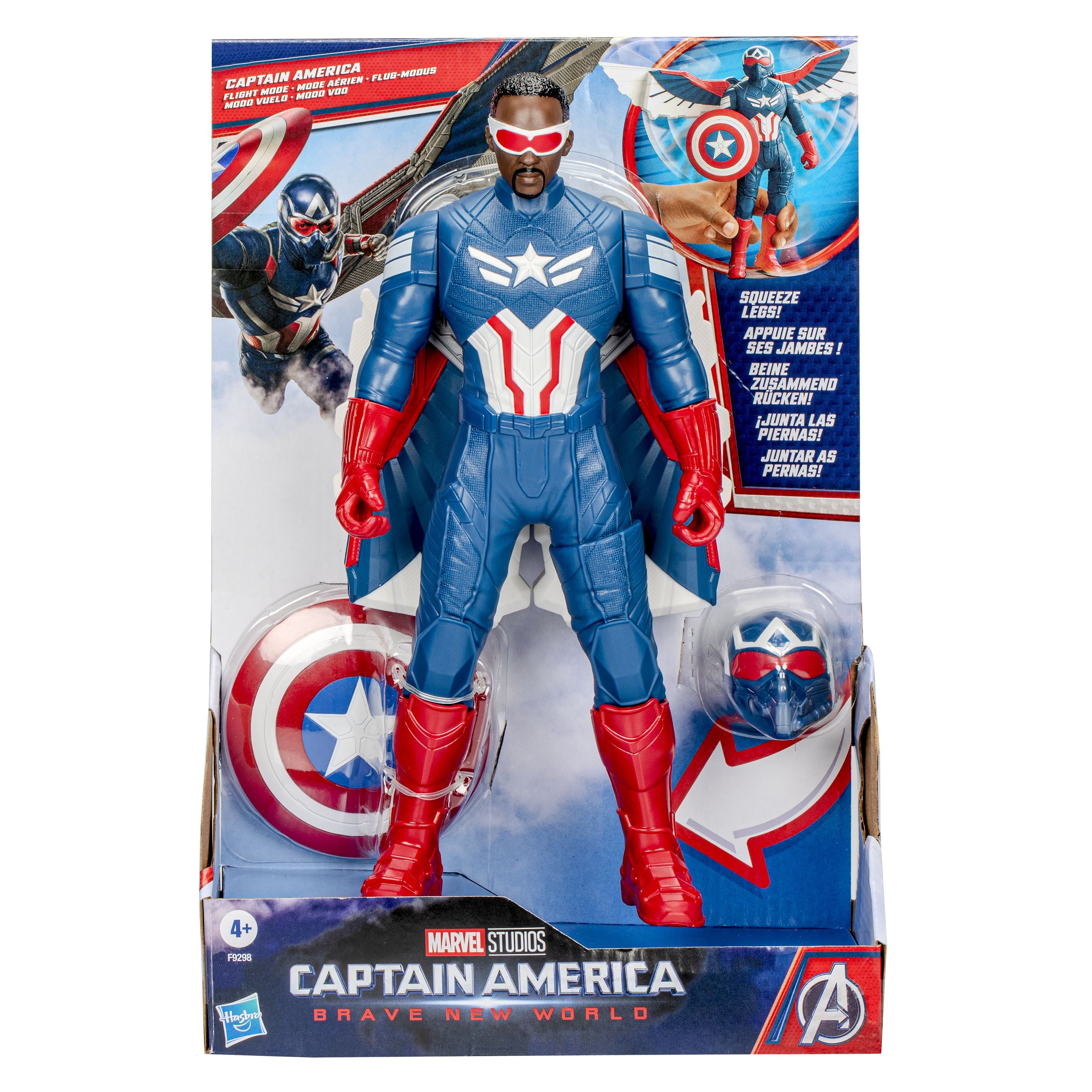 Hot Sale! 9-Inch Marvel Avengers Captain America Flight Mode Action Figure - Brave New World
