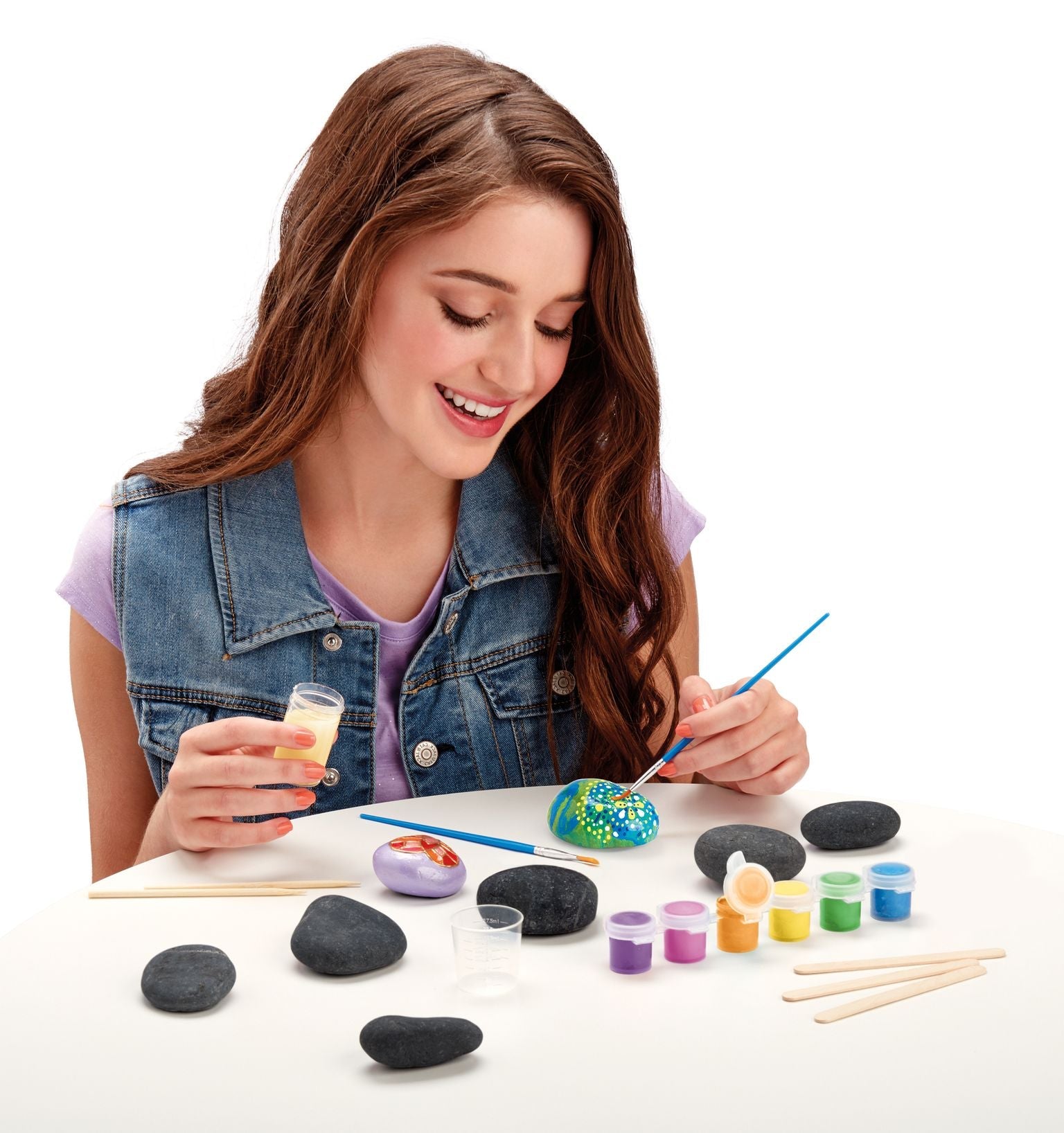 Hot Sale! Cra-Z-Art Inspirational Shimmering and Sparkling Rock Art Painting Kit