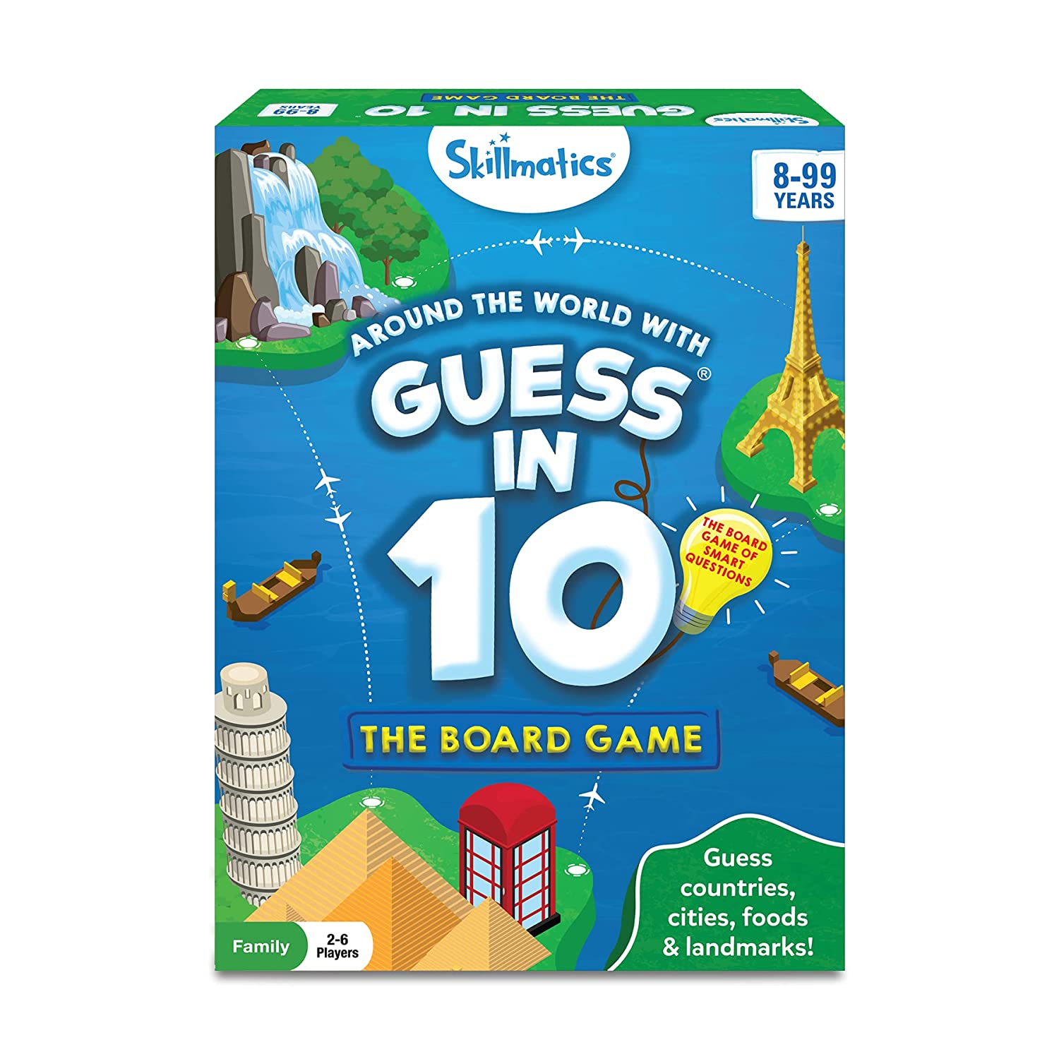 Skillmatics World - Themed Guess In 10 Board Game for Global Fun