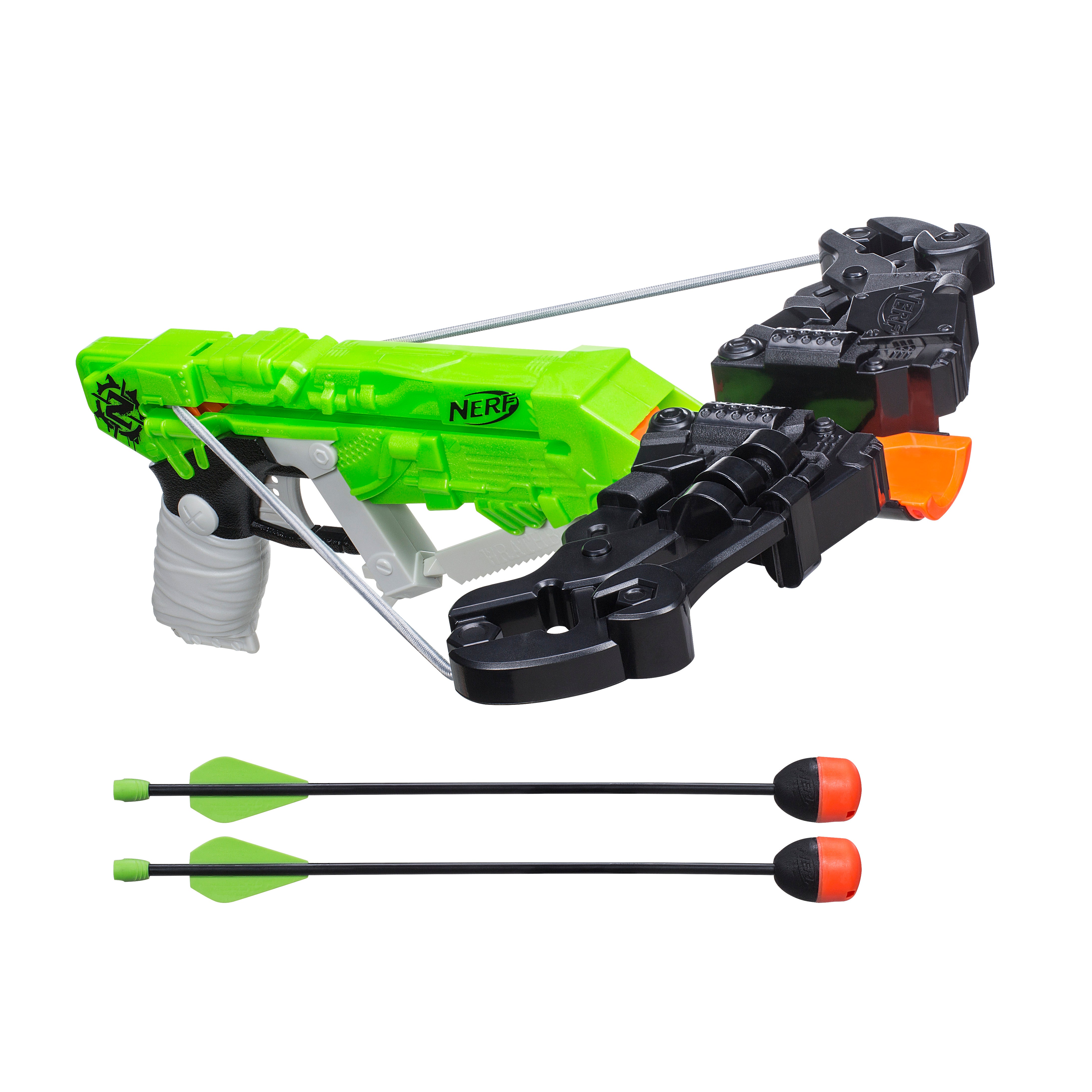 NERF Zombiestrike Wrathbolt Crossbow with Built - in Arrow Storage