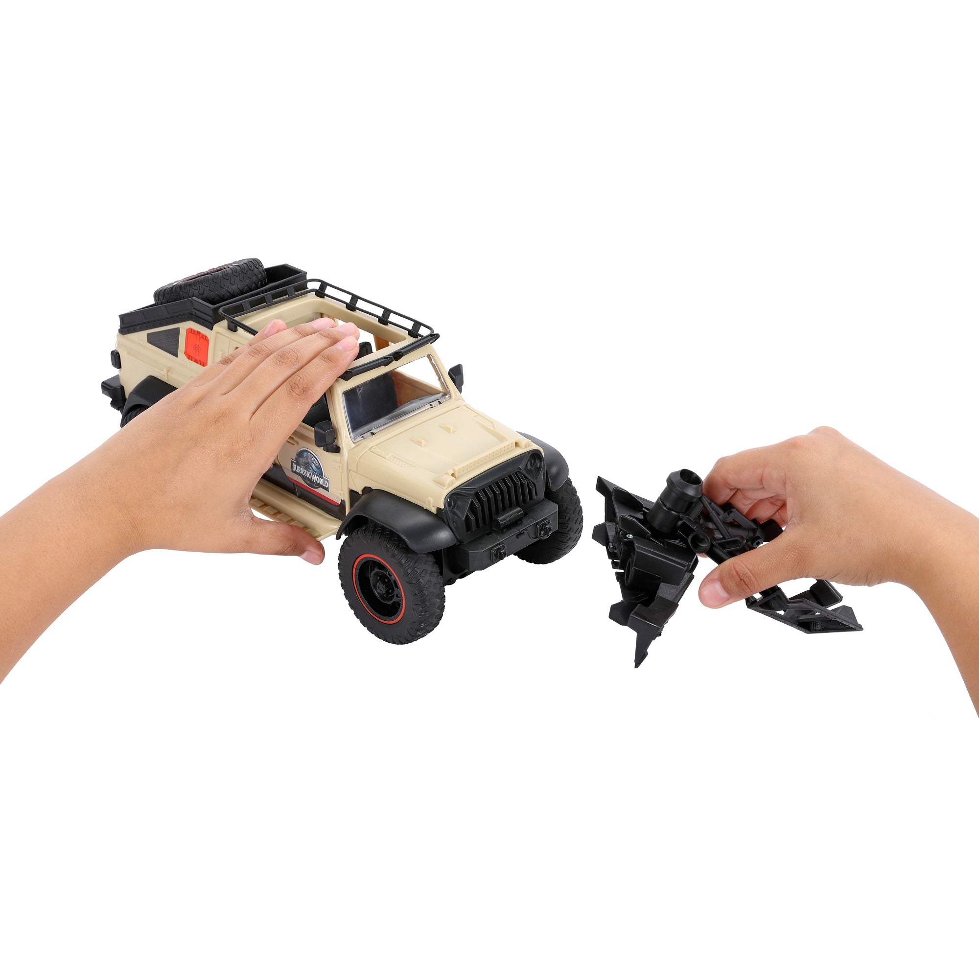 Matchbox Jurassic World Dominion 1:18 Scale Remote - Controlled Jeep Gladiator with Dino Figure