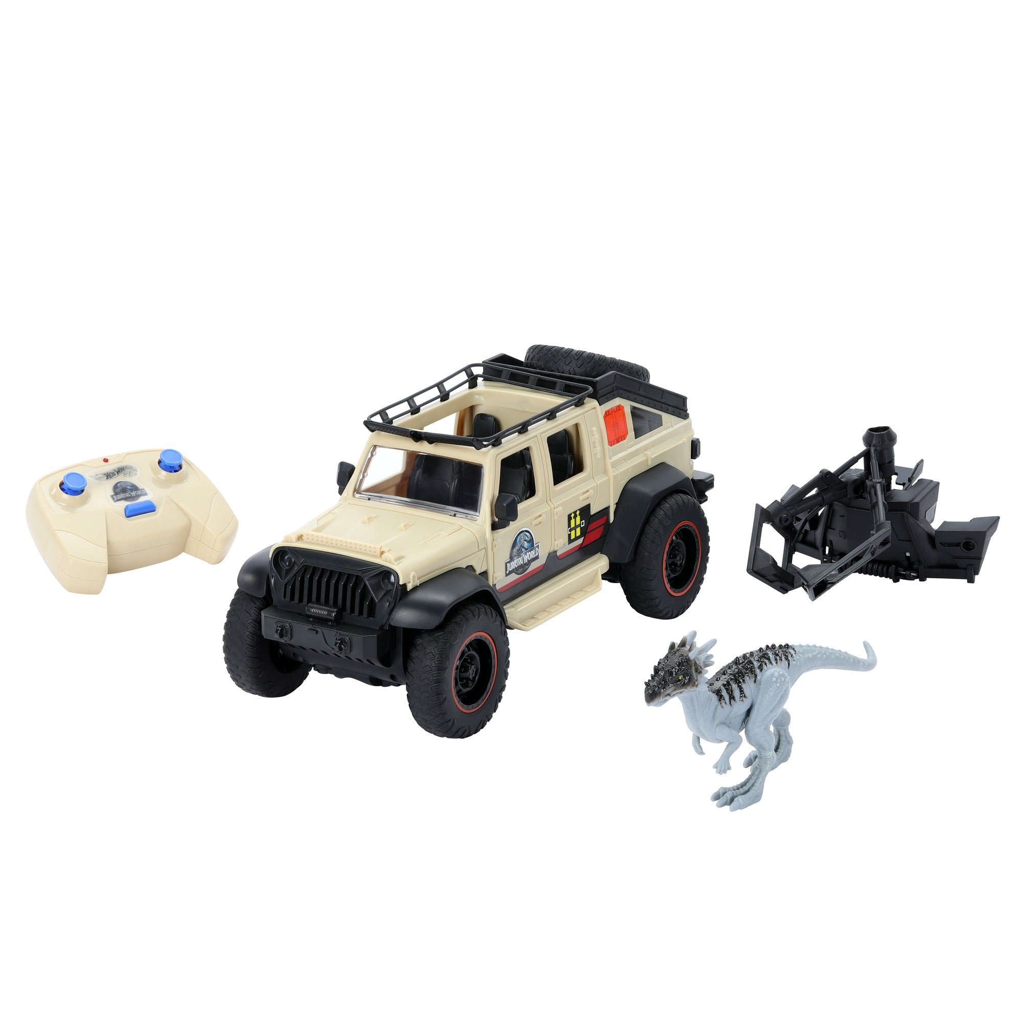 Matchbox Jurassic World Dominion 1:18 Scale Remote - Controlled Jeep Gladiator with Dino Figure