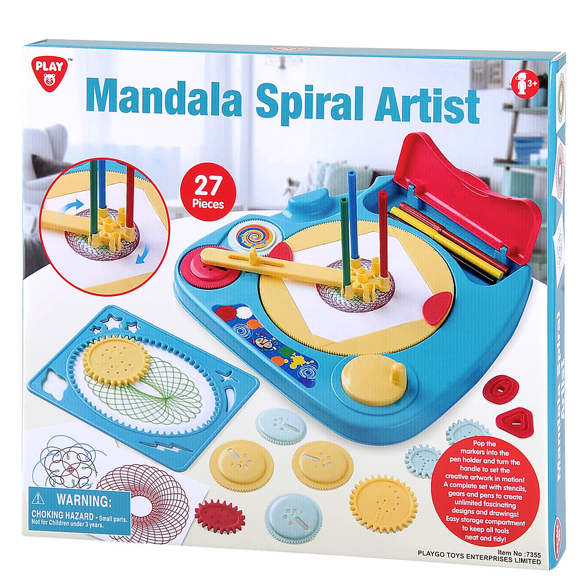 Hot Deal! Playgo Mandala Spiral Art Kit for Creative Kids Aged 3+