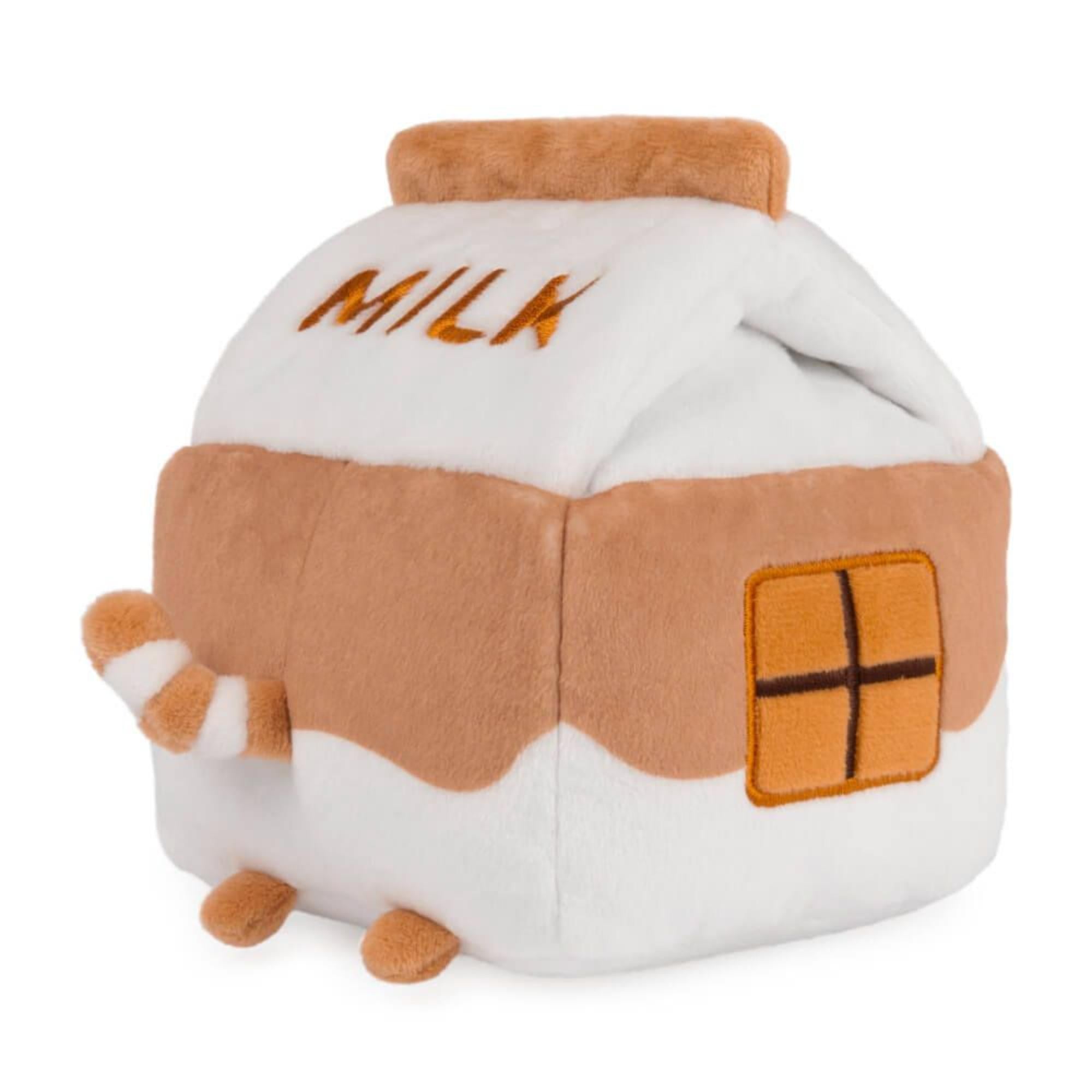 Hot Sale! 12cm Pusheen Plush as Chocolate Milk Sipping Character