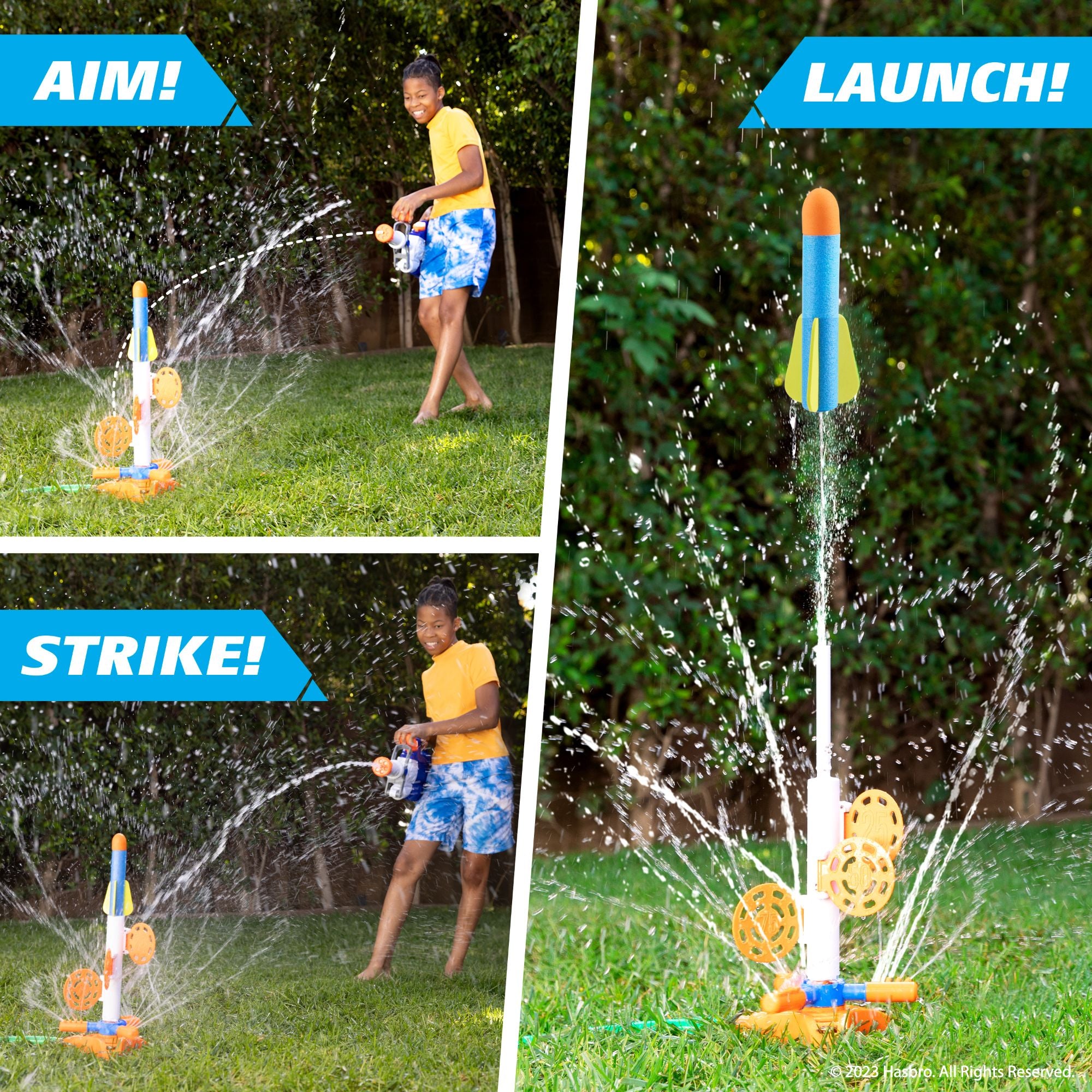 Hot! NERF Super Soaker Skyblast Target Sprinkler Outdoor Game