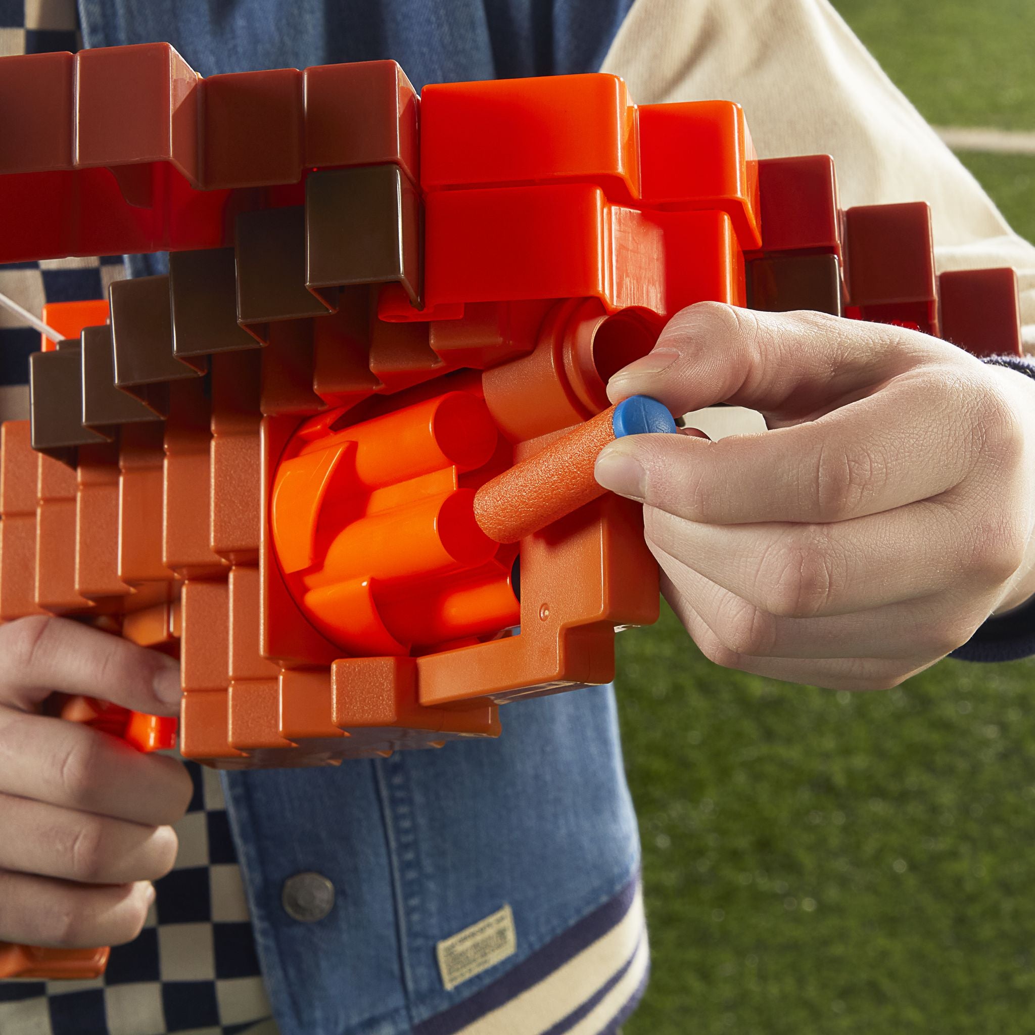 Nerf Licensed Minecraft-Inspired Pillager's Dart-Blasting Crossbow