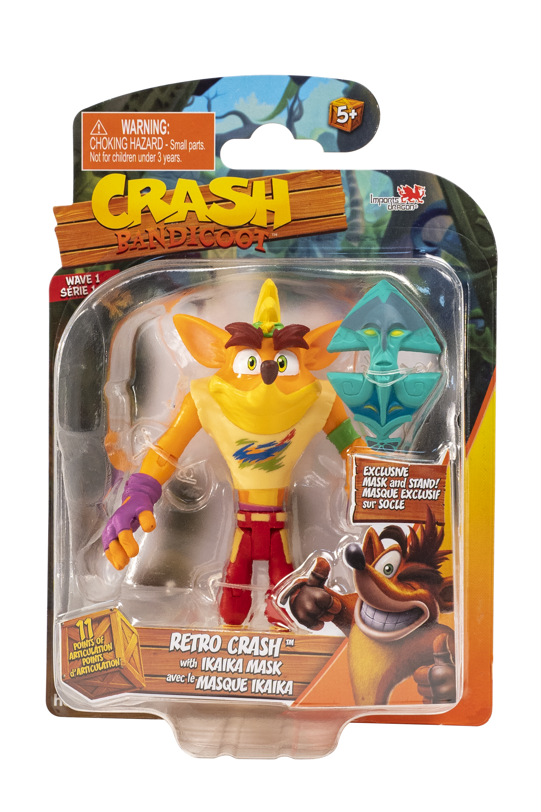 Hot! Crash Bandicoot 4.5 Retro Crash Action Figures - Series 1