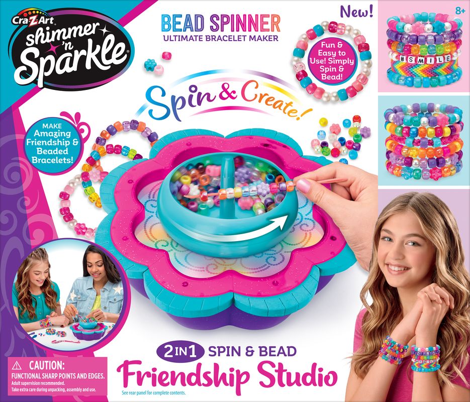 Hot Deal! Cra-Z-Art 2-in-1 Spin & Bead Friendship Studio for Fashion Bracelet Making