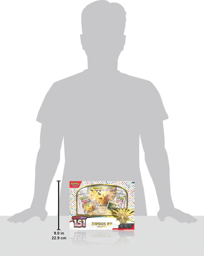Pokemon TCG Scarlet & Violet 151 Collectible Zapdos Ex Set with Bonus Cards