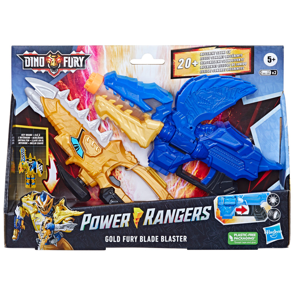 Hot Sale! Power Rangers Dino Fury Gold Fury Blade Blaster Costume Toy for Kids
