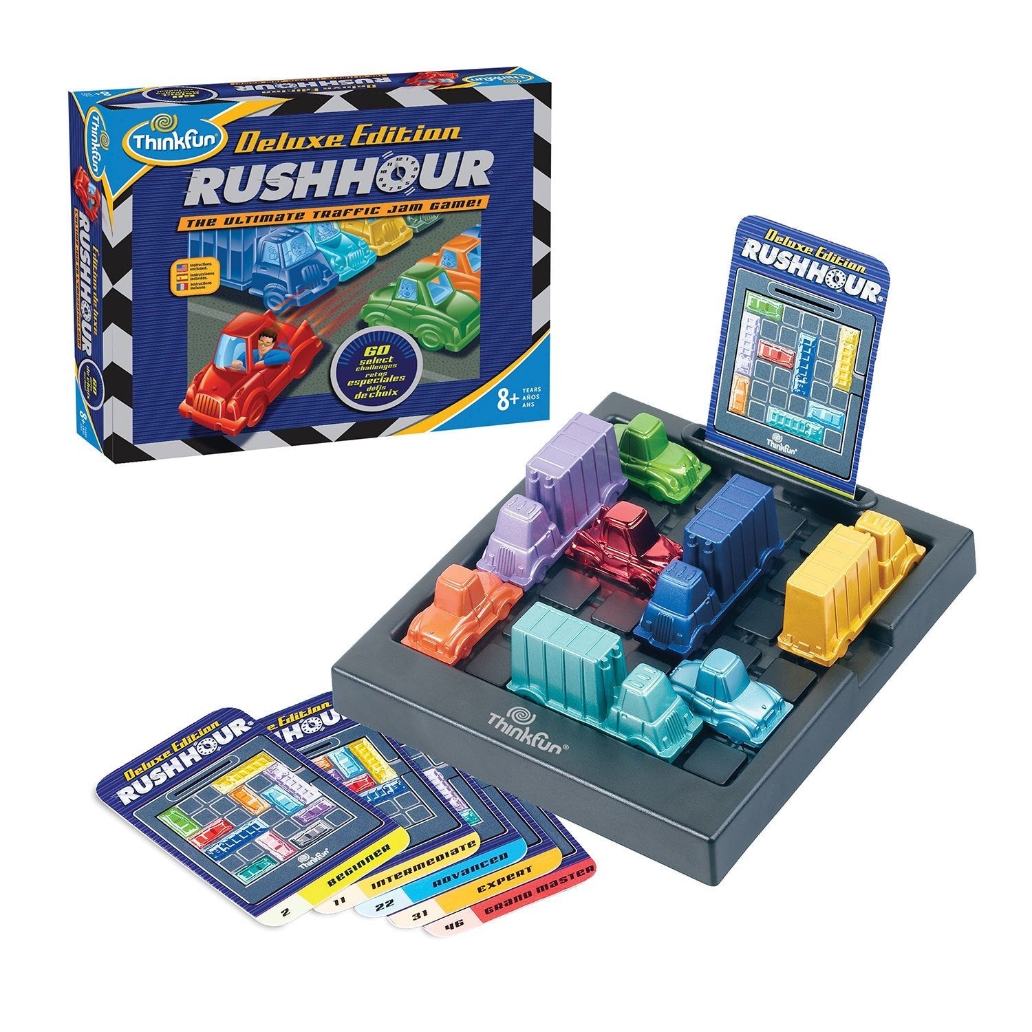 ThinkFun Deluxe Rush Hour Traffic Jam Board Game for Challenging Play