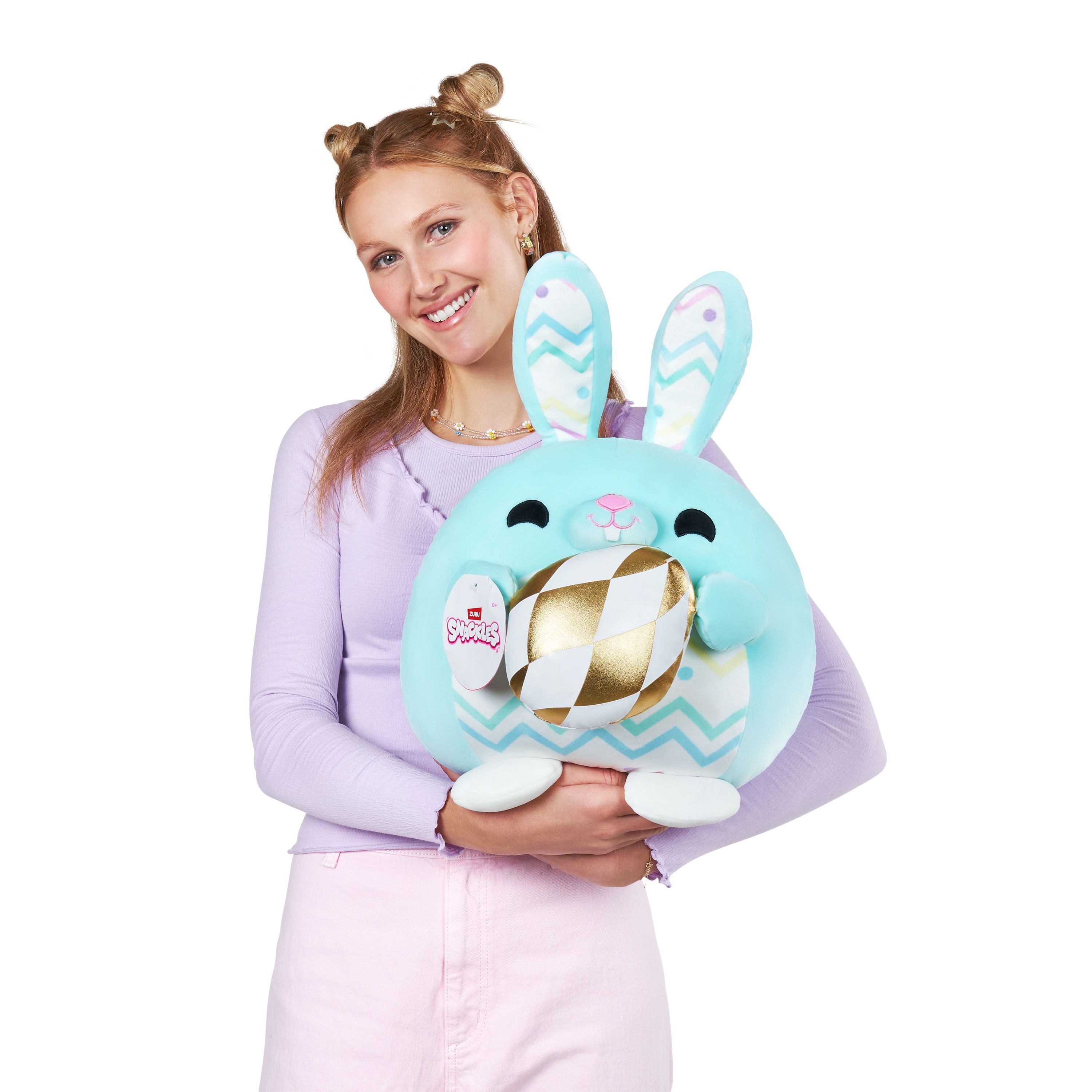 ZURU 14-Inch Soft Plush Easter Snackles - Adorable April Bunny