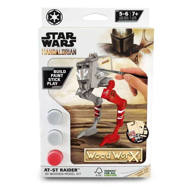 Colorific Star Wars AT - ST Raider 3D Wooden Model Kit - Build & Collect Now!