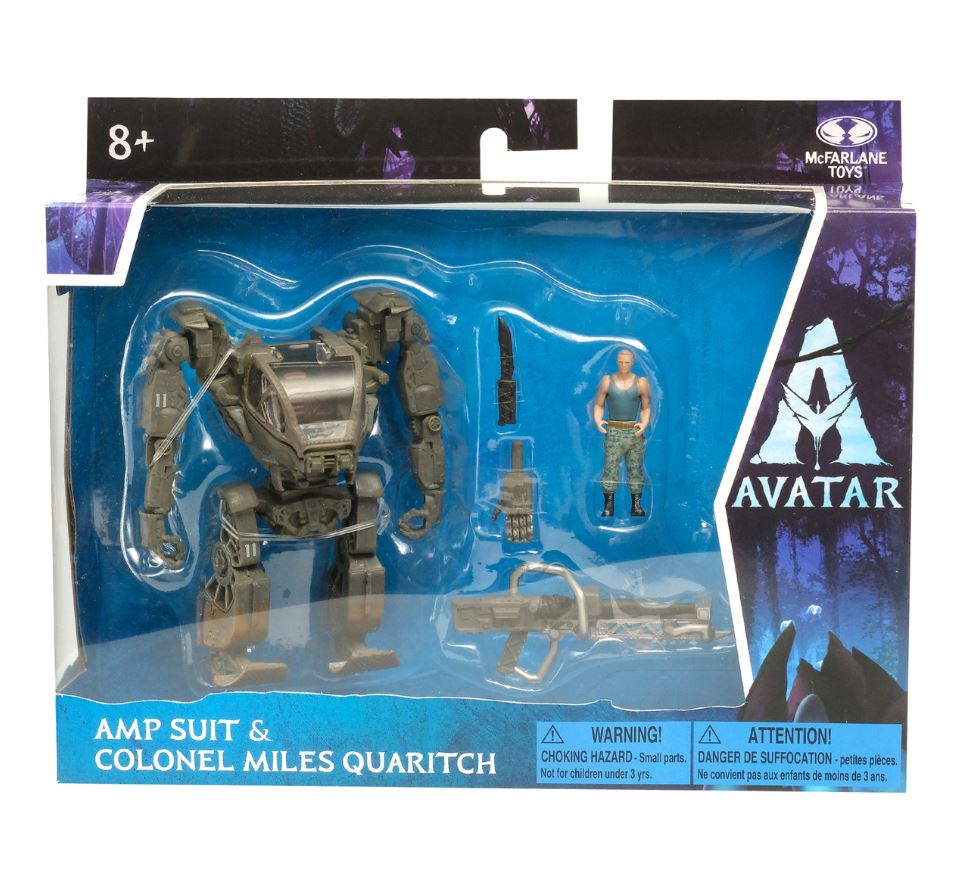 Disney Avatar Medium Deluxe Pandora World Set - A1 AMP Suit & Quaritch Figure