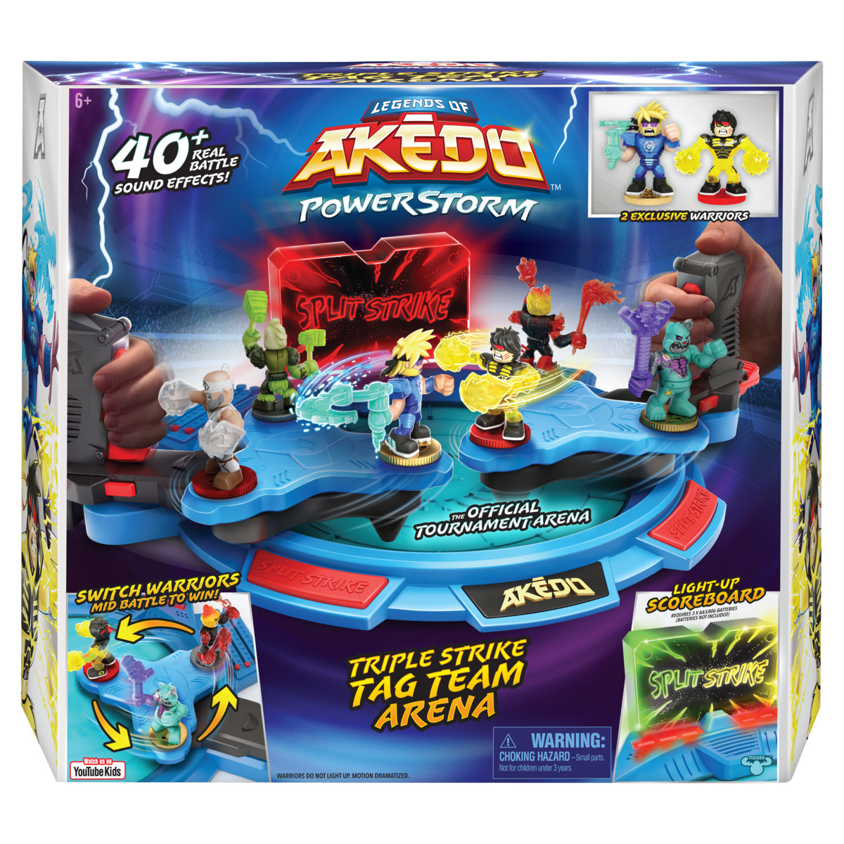 Akedo Powerstorm Triple Strike Tag Team Arena - Exclusive Toy for Ultimate Battling Action