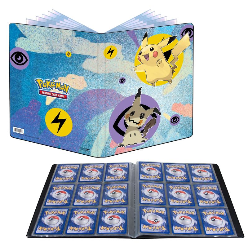 Hot Deal! Pokémon Trading Card Game 9-Pocket Portfolio with Pikachu and Mimikyu