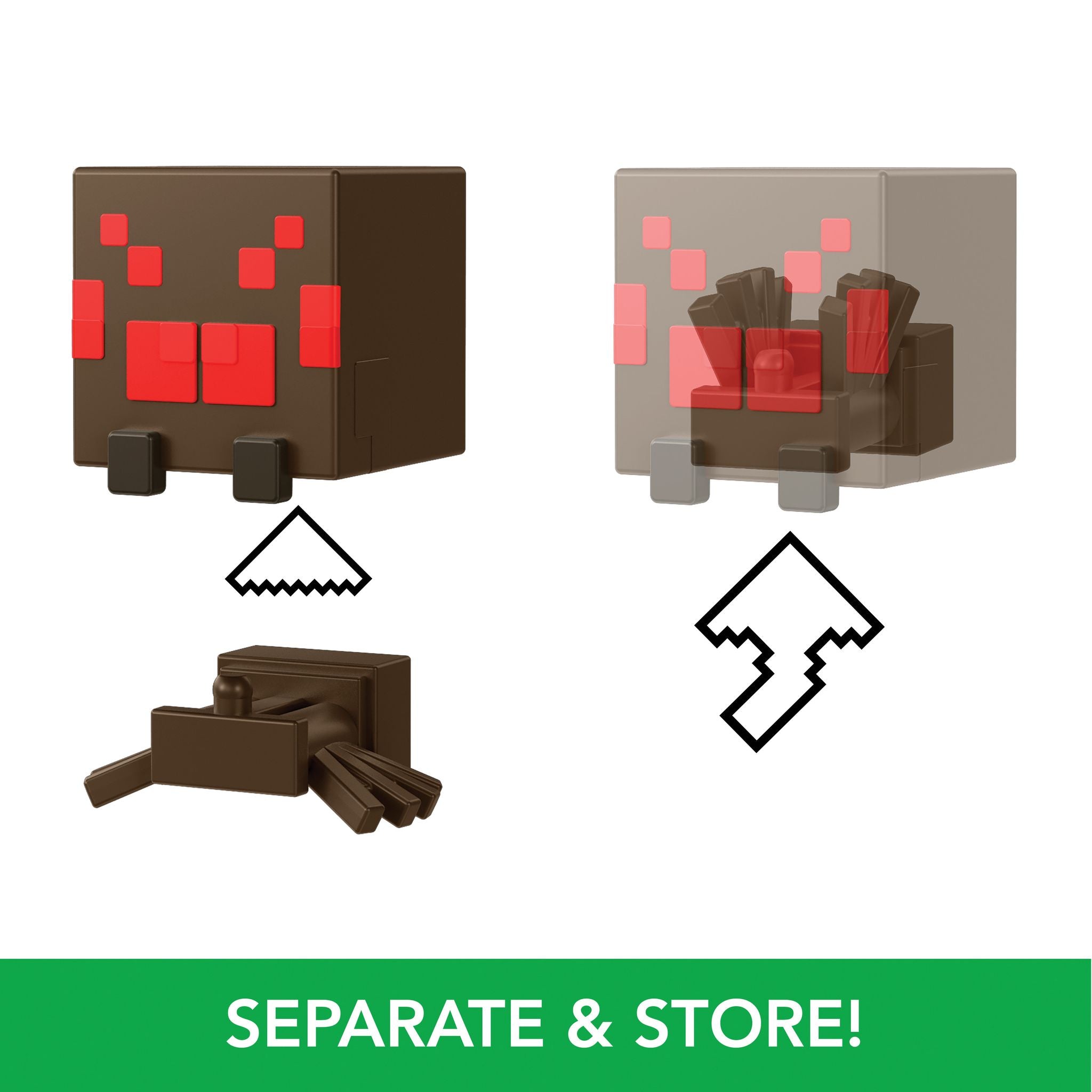 Hot Sale! Minecraft Miniature Spider Mob Head Action Figures for Fans