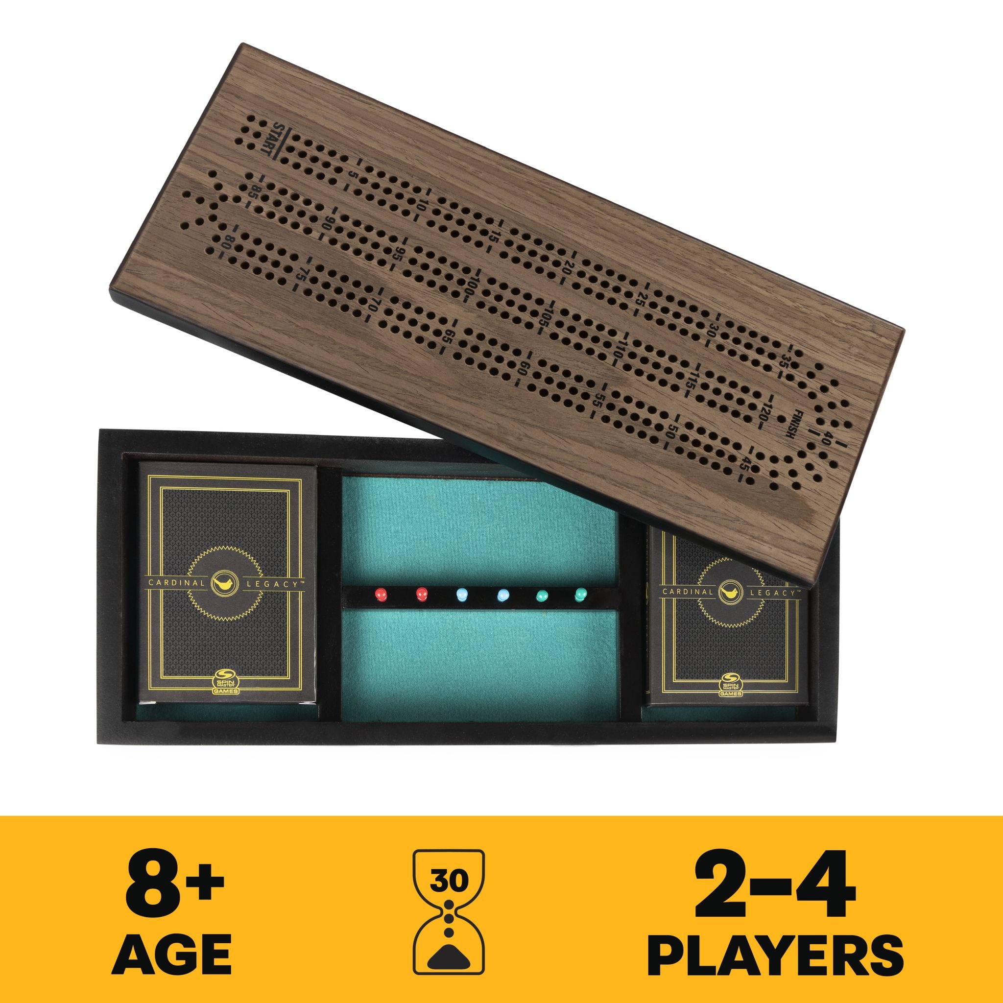 Cardinal Games Legacy Deluxe Cribbage - A Must - Have Family Game