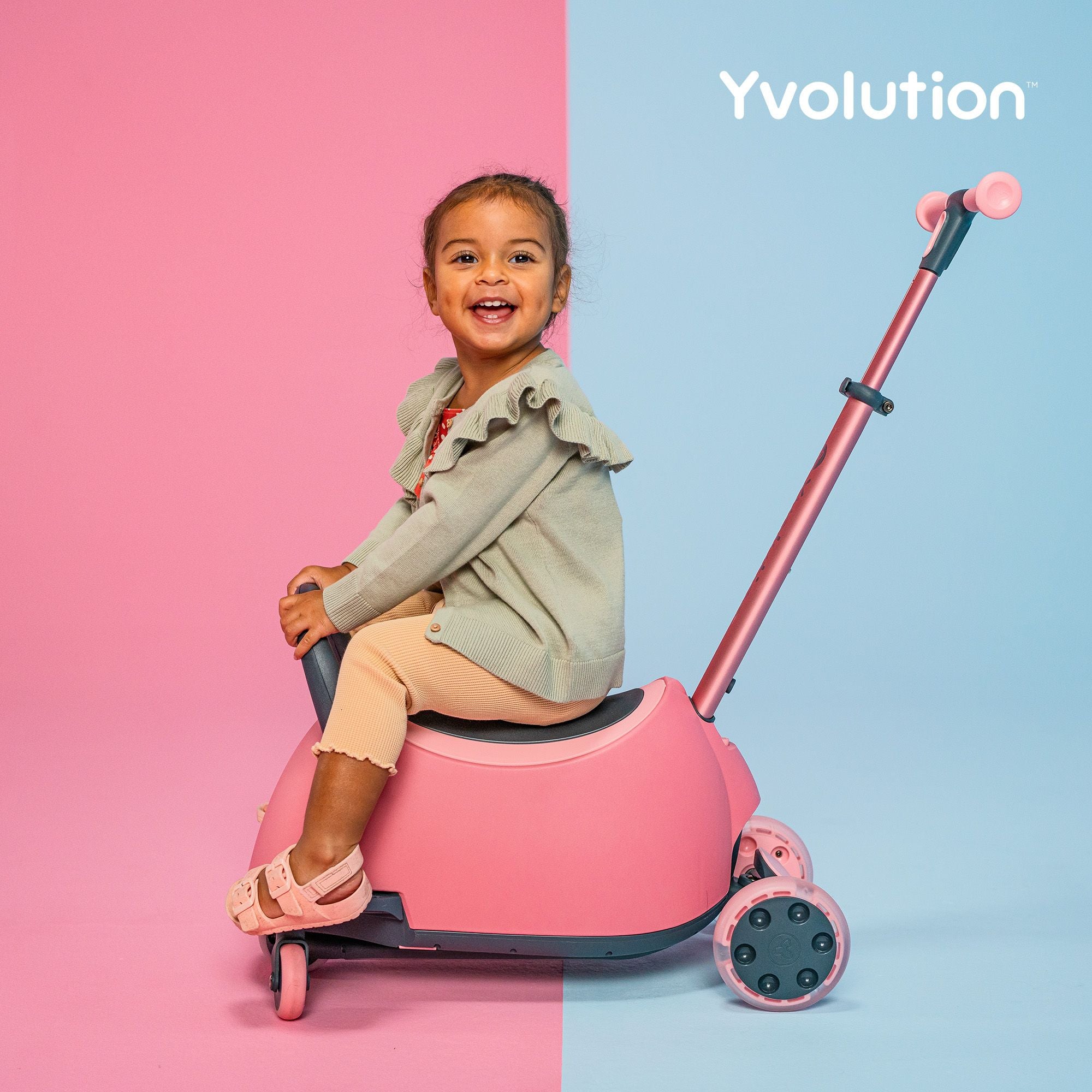 Yvolution Y Glider Luna 5-in-1 Pink Kids Scooter - Durable & Versatile Ride