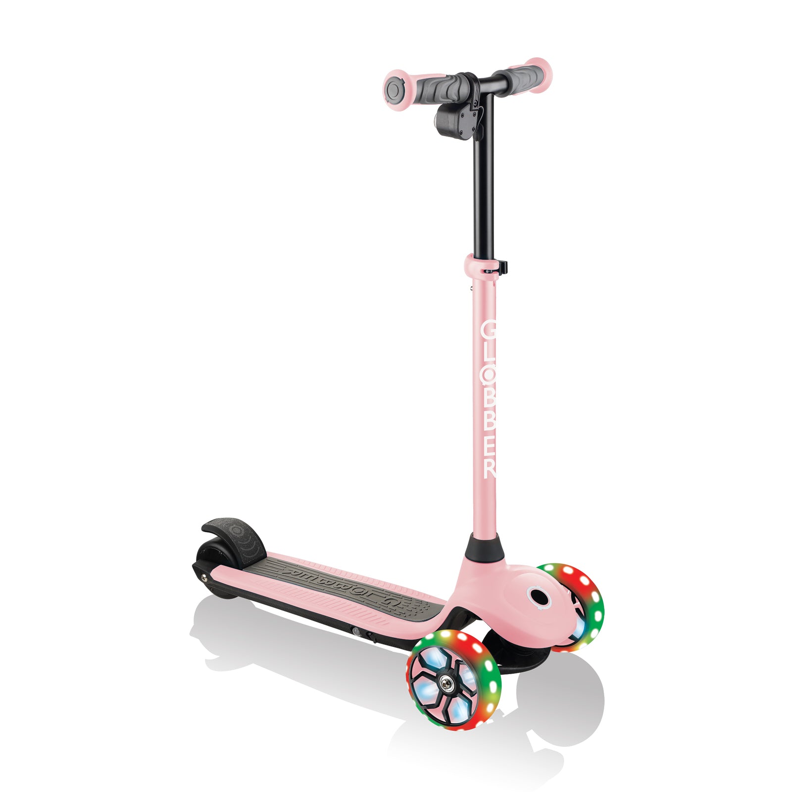 Globber One K E-Motion 4 Plus Kids Electric Scooter in Pastel Pink - Reliable and Fun