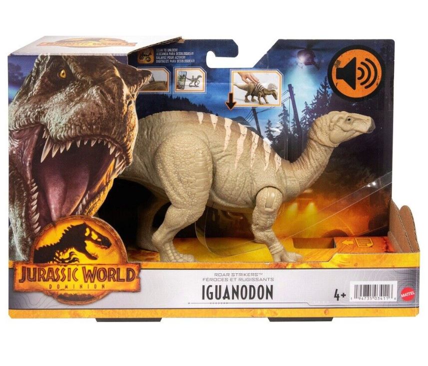 Jurassic World Roar Strikers Medium - sized Sound - Activated Iguanodon Figure
