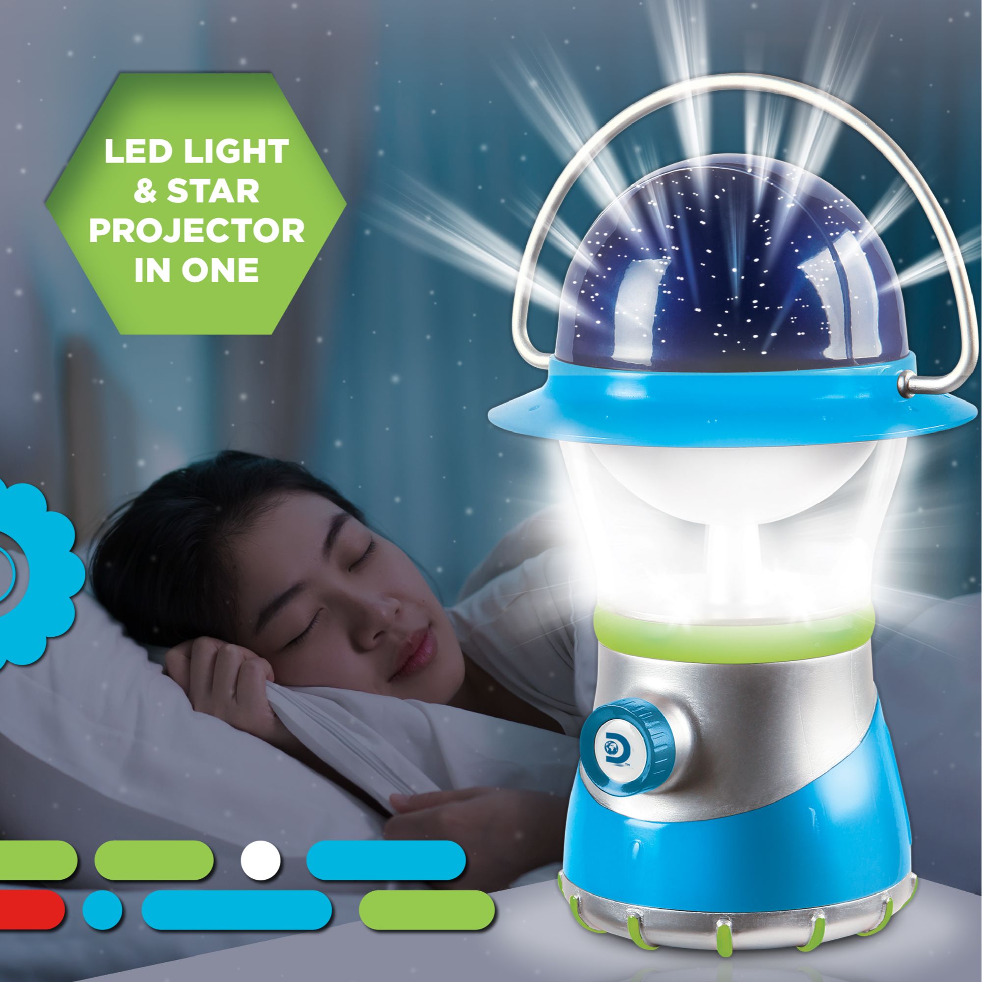 Hot! Discovery Kids 2-in-1 LED Starlight Lantern