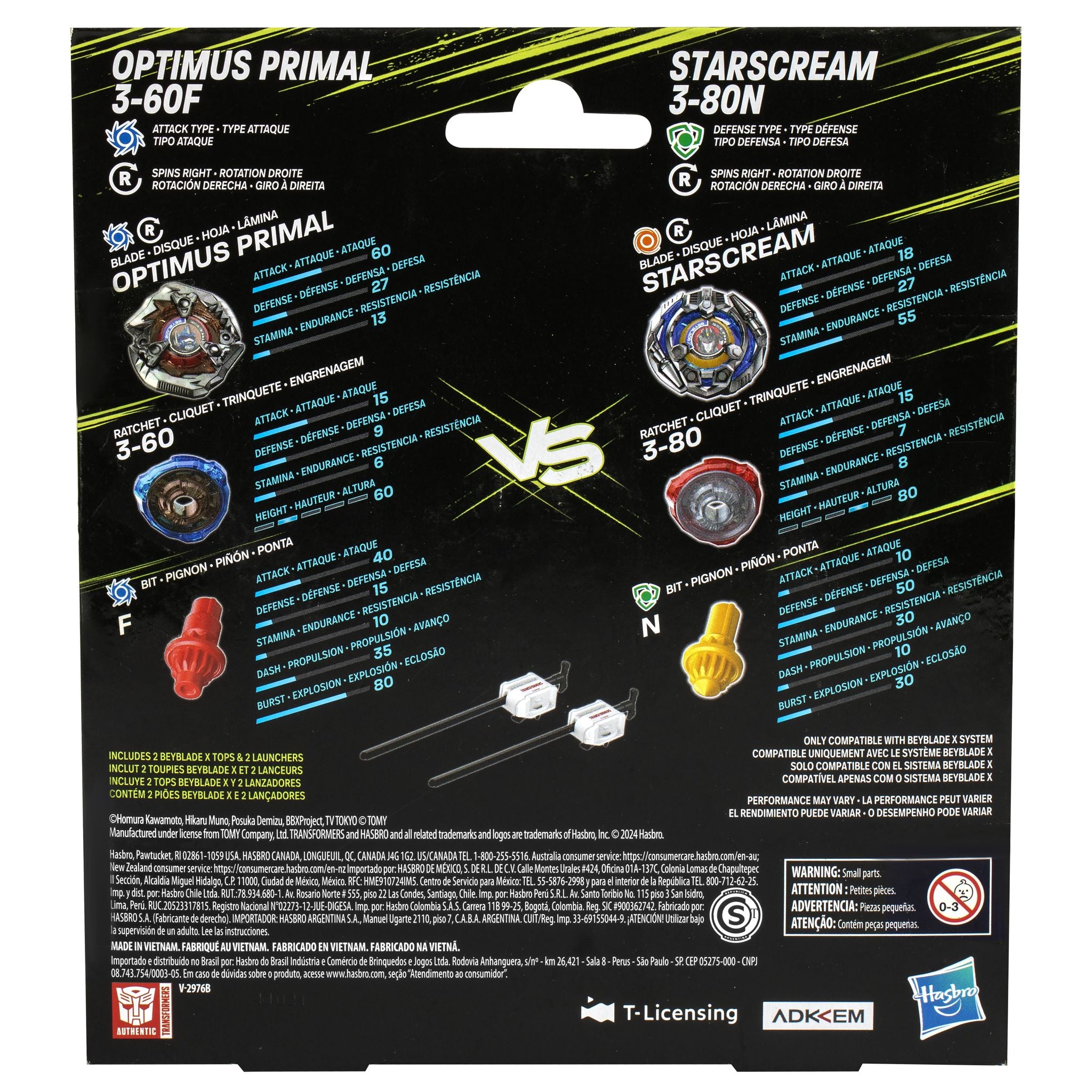 Beyblade X Transformers Collaboration: Optimus Primal vs Starscream Battle Set