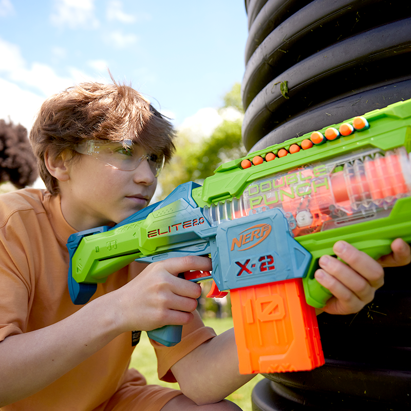 Hot Deal! Nerf Elite 2.0 Double Punch Motorized Dart Blaster for Exciting Kids' Play