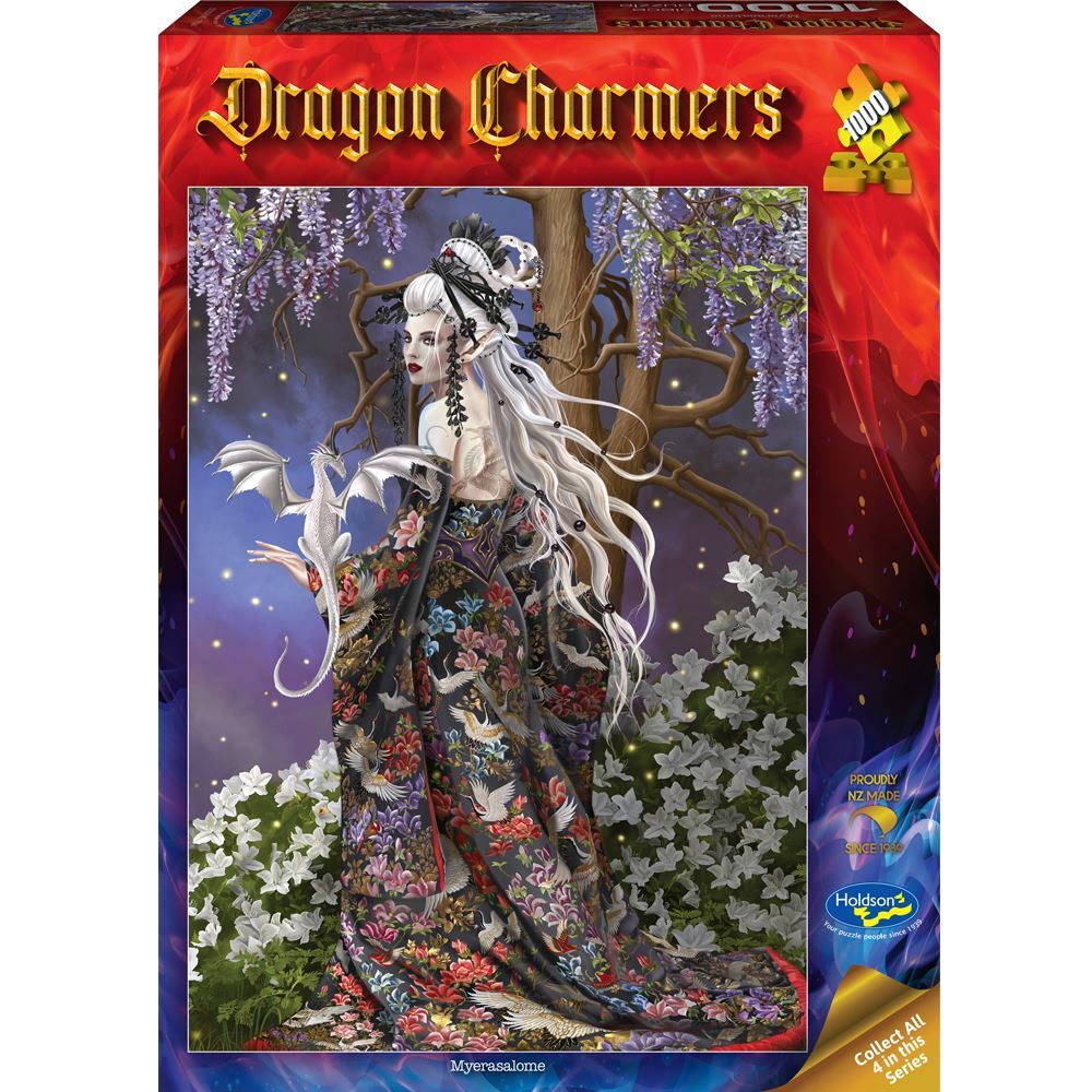 Fantastic 1000 Piece Black Dragon Charmers Jigsaw Puzzle - Myerasalome