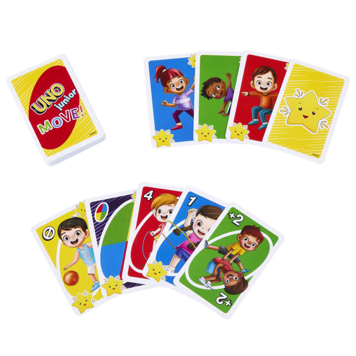 Hot Sale! UNO Junior Move Card Game for Kids and Families Aged 3+