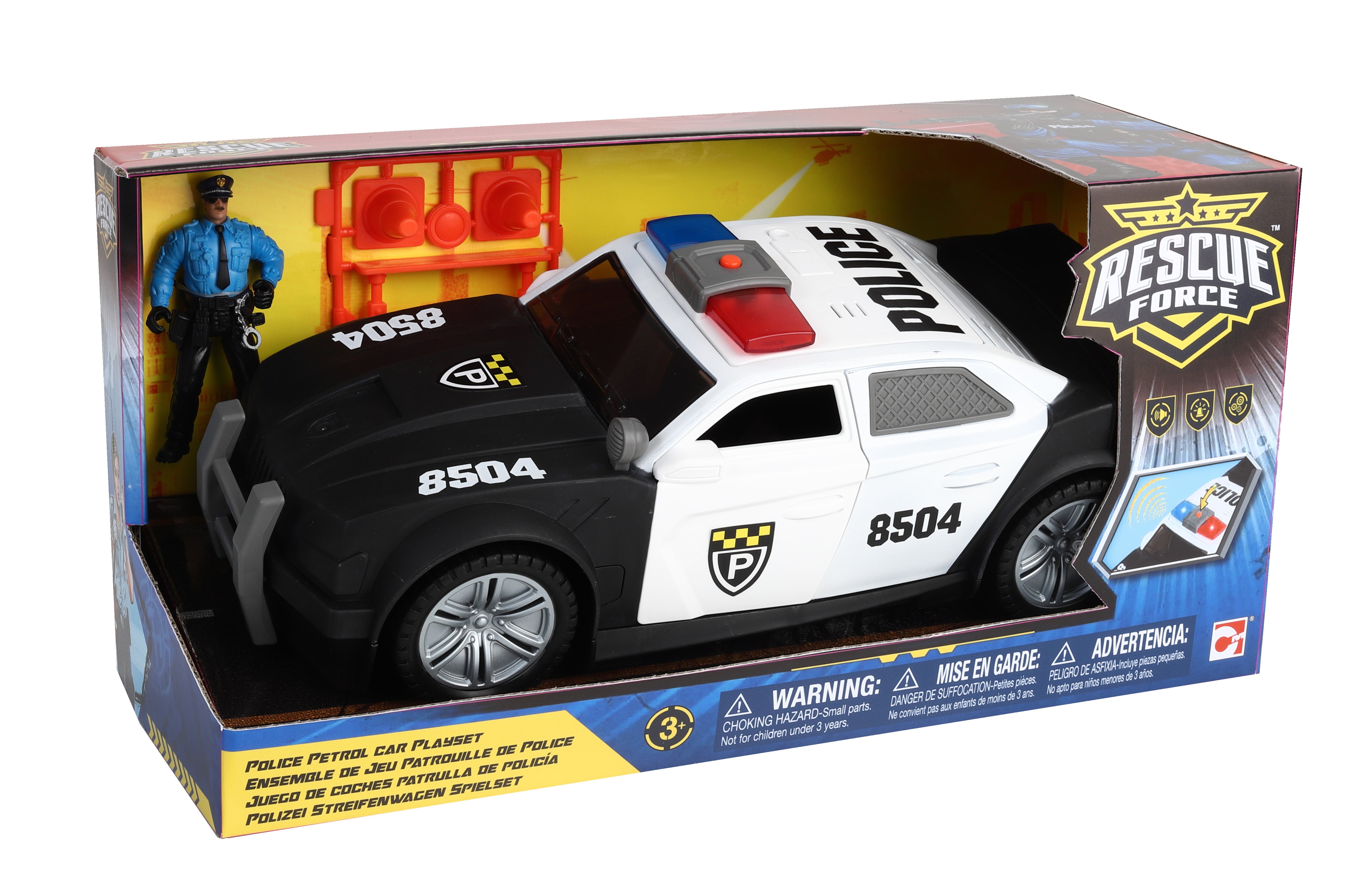 Rescue Force Police Patrol Car Playset