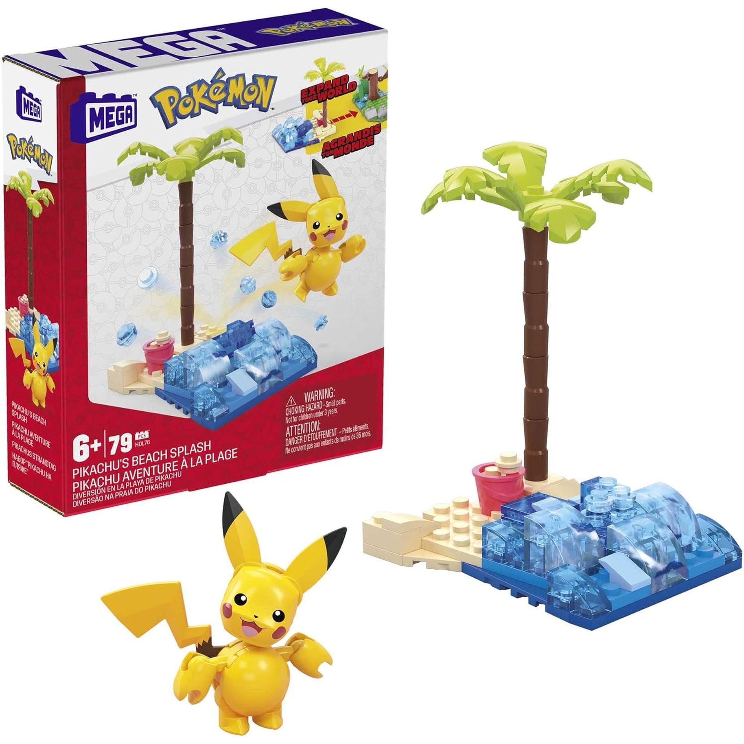 Hot Deal! MEGA Construx Pokémon Building Set - Pikachu's Beach Splash Adventure