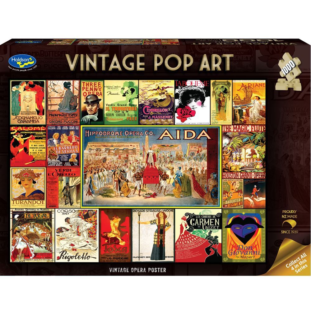 Hot! Holdsons 1000-Piece Vintage Pop Art Opera Poster Puzzle