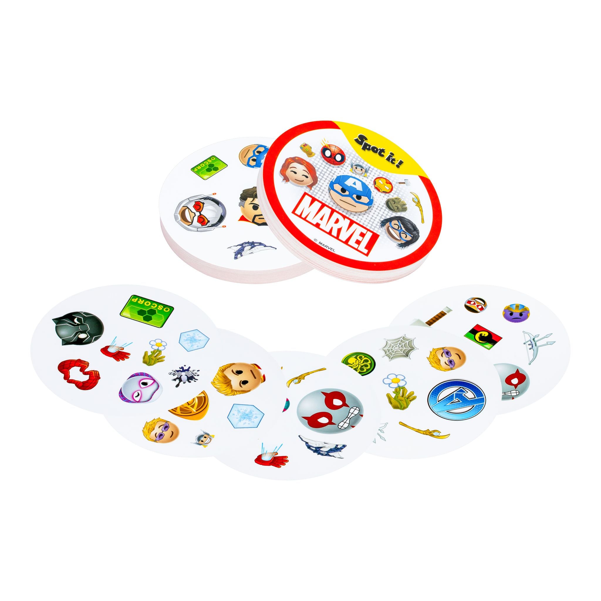 Hot Sale! Marvel Themed Spot It! Card Game for Family Fun Ages 6+