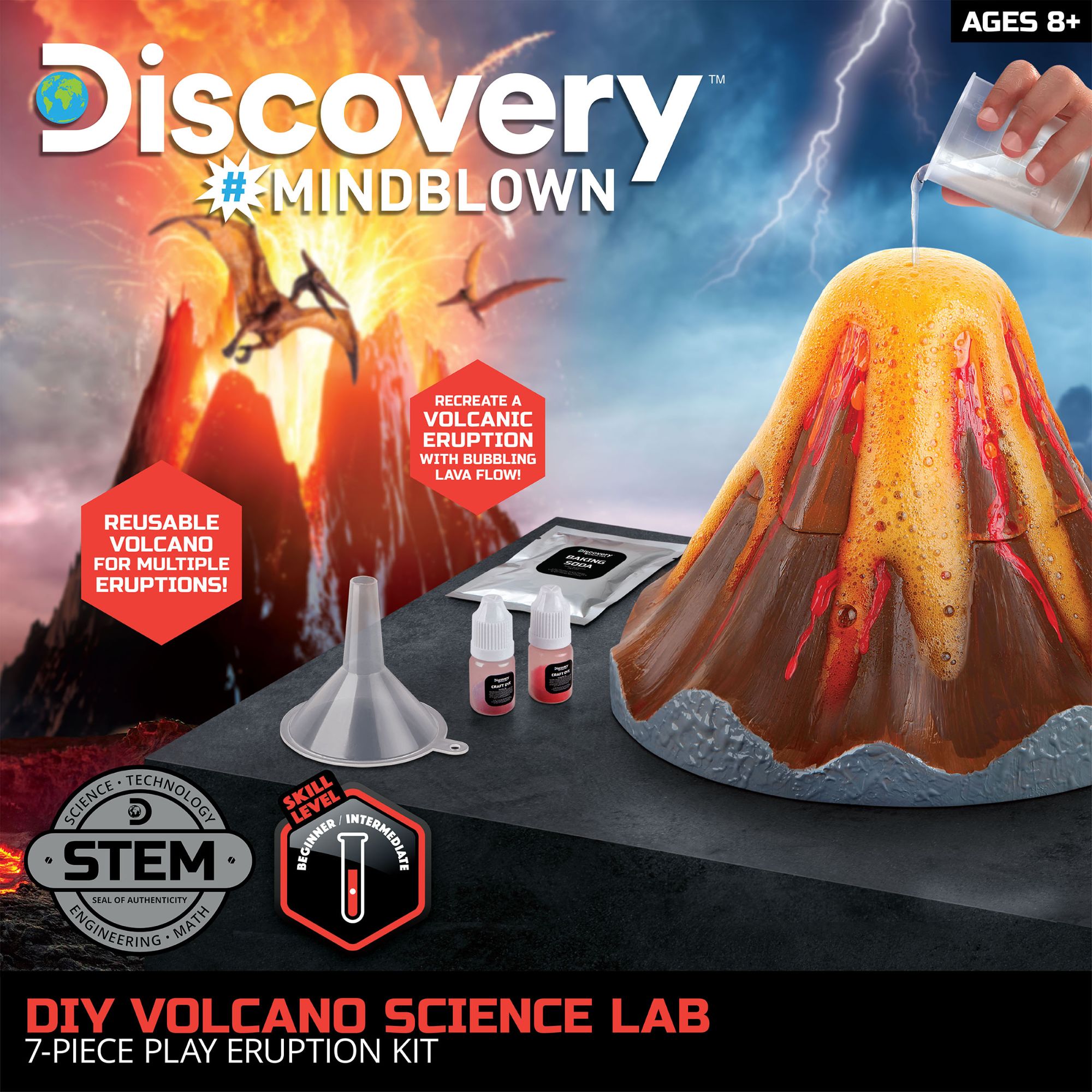 Discovery Mindblown DIY Volcano Science Lab - Create Your Own Erupting Volcano