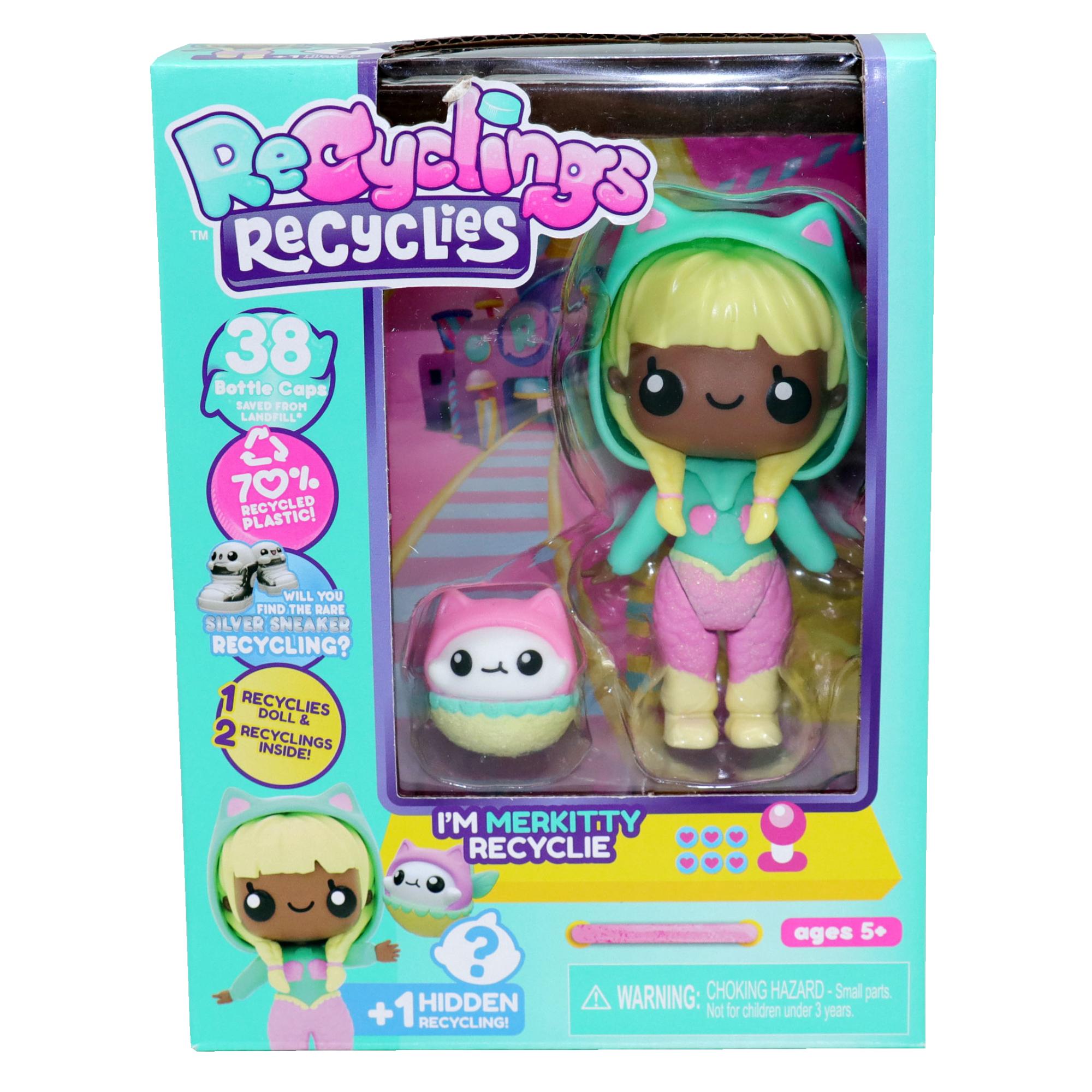 Eco - Friendly Recyclies Merkitty Doll Set with Companion Figures
