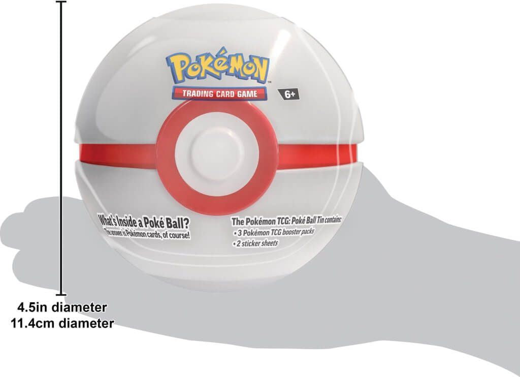 Assorted Styles of Pokémon TCG Poke Ball Tins with Exclusive Items